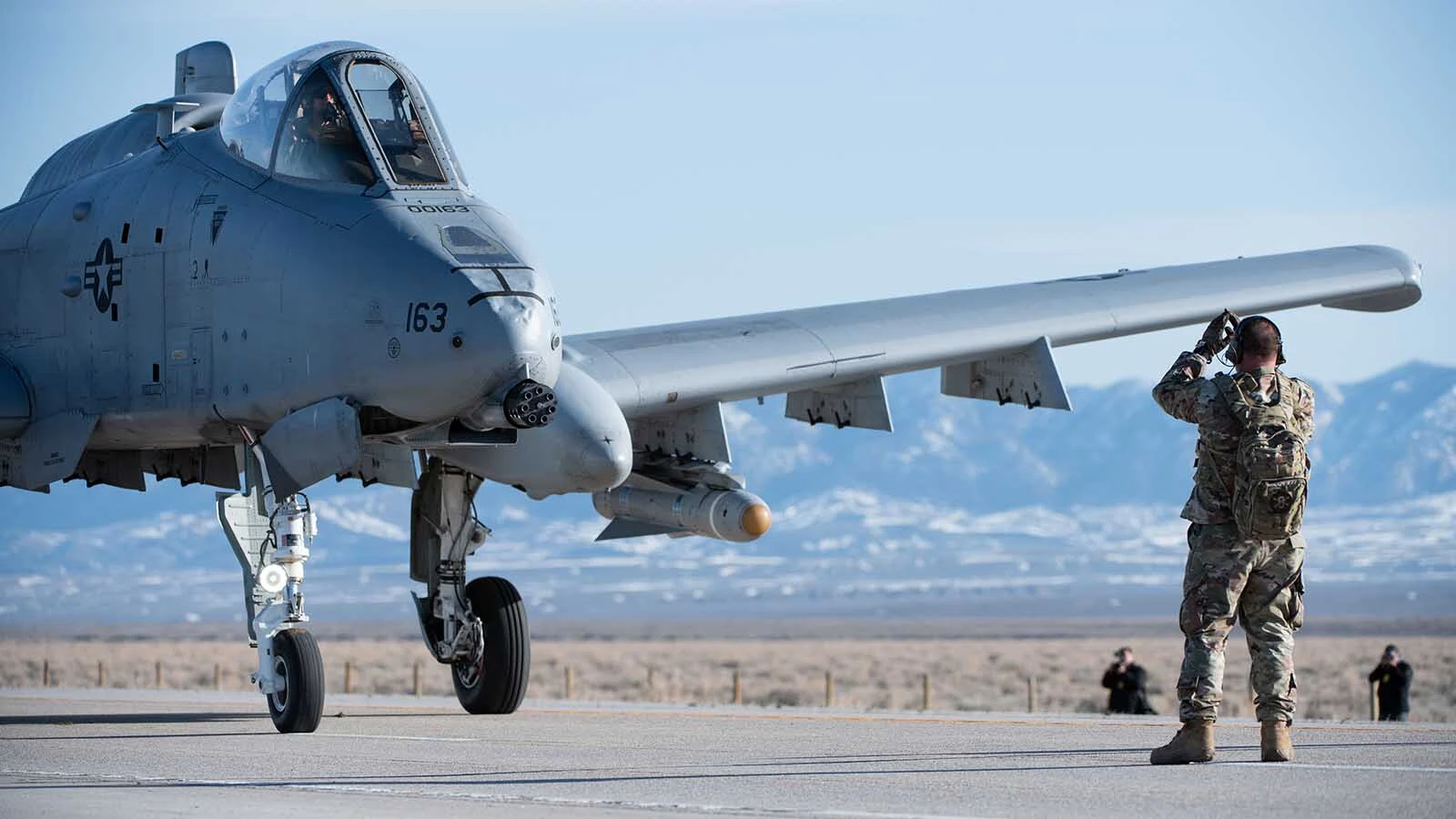 An A-10 Thunderbolt II lands on Highway 287 during Exercise Agile Chariot, near Rawlins, Wyoming, April 30, 2023. There are millions of miles of public roads in the United States, including federal, state, and local roads – with Agile Combat Employment, including Forward Arming and Refueling Point (FARP) and Integrated Combat Turnarounds (ICT), it becomes millions of miles of public runways, when necessary.