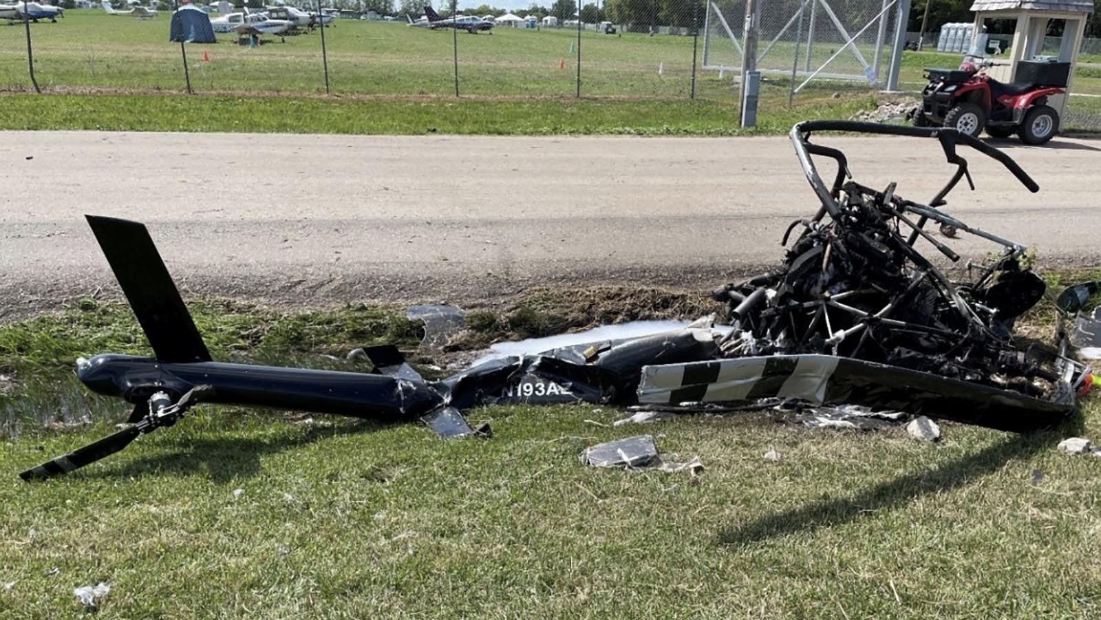 Helicopter pilot Mark Peterson and passenger Thomas Volz were killed at the EAA AirVenture on July 29, 2023, after a gyrocopter hit them mid-air.