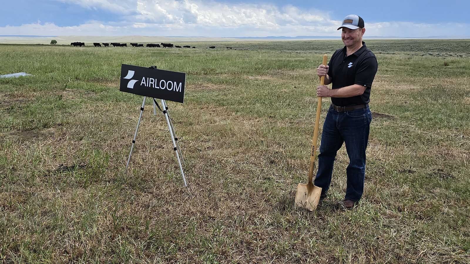 Airloom Energy CEO Neal Rickner smiles for the camera during a recent groundbreaking for a prototype wind device near Laramie.