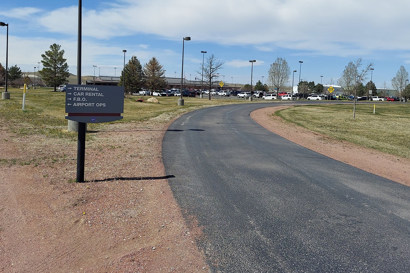 The main entrance to the Northeast Wyoming Regional Airport in Gillette is Airport Road, which then diverges into four other roads all also named Airport Road.