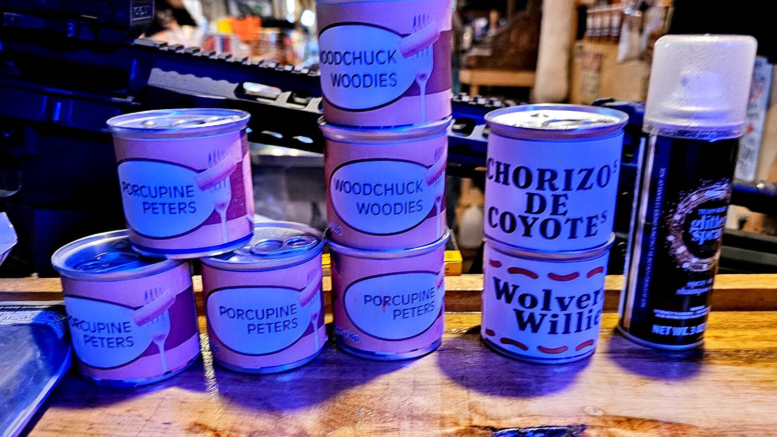 Some of the unique products for sale at the Aladdin General Store.