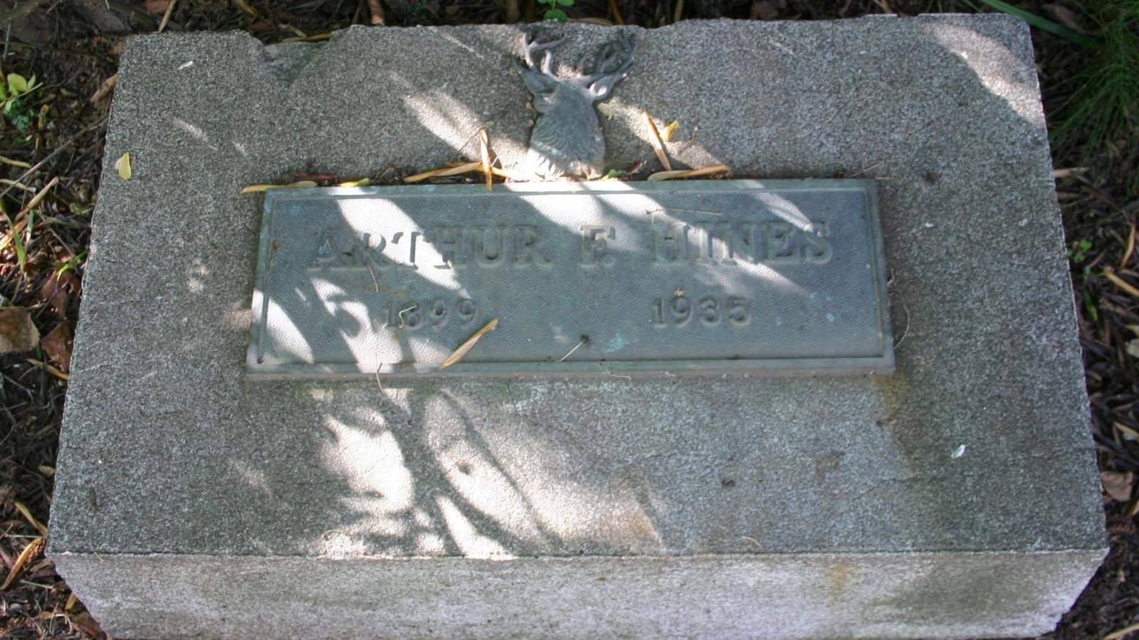 Arthur Hines grave headstone in the cemetery in Fairbanks, Alaska.