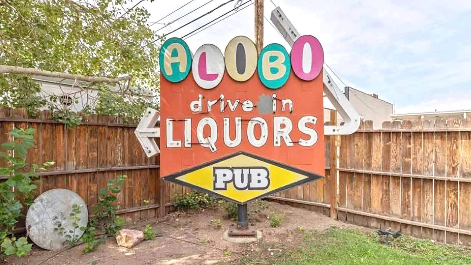 The original sign is still at Alibi Wood Fire Pizzeria & Bakery in Laramie.