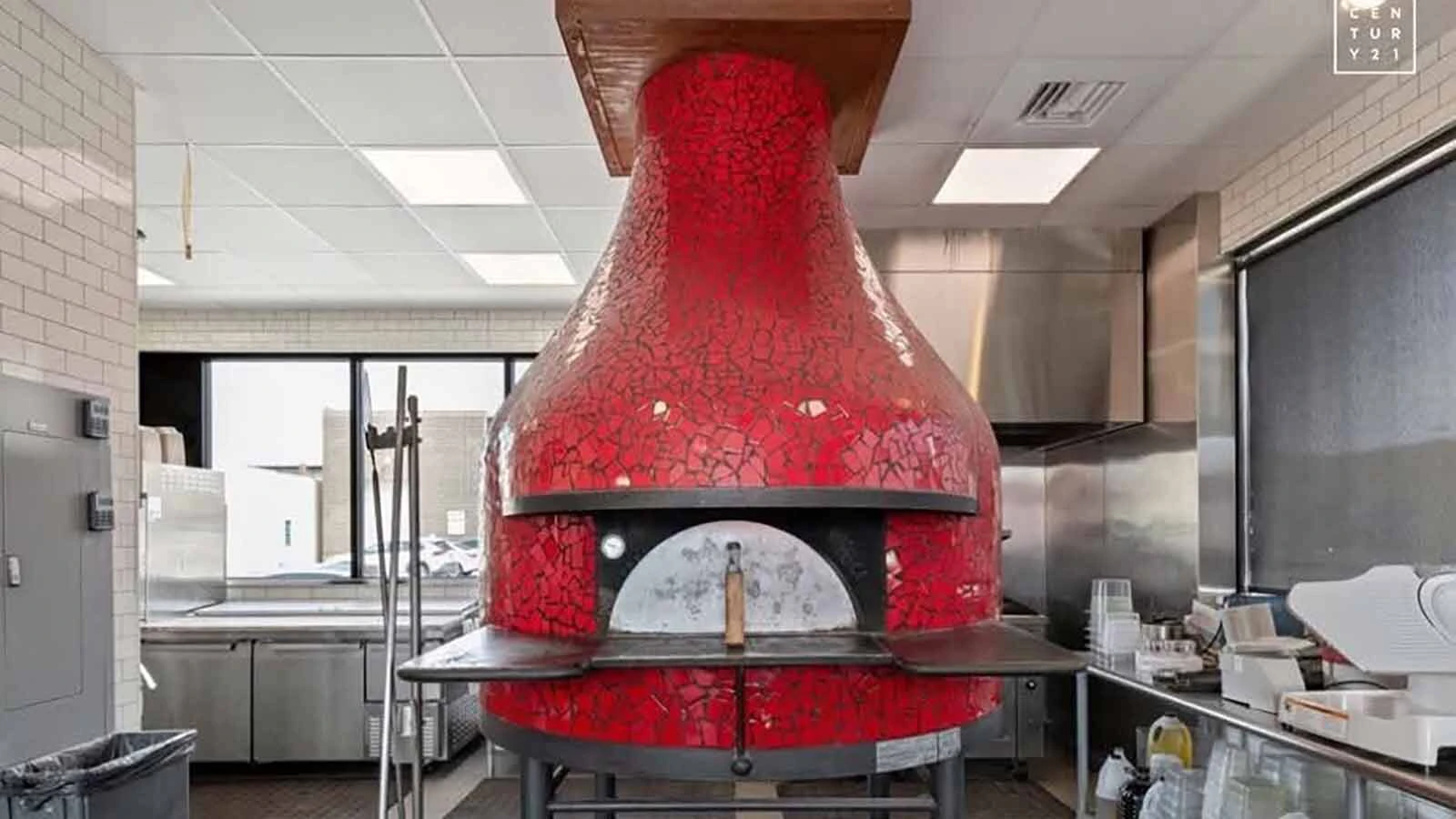 The wood-fired oven at Alibi Wood Fire Pizzeria & Bakery in Laramie.
