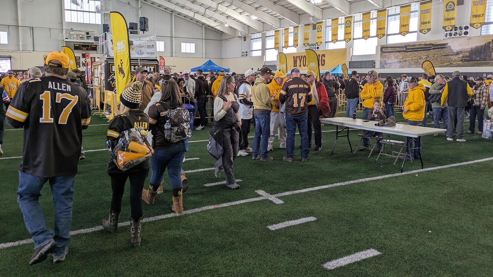 There was an extra buzz in the air before kickoff of Saturday's last home football game of the season, which featured the retirement of Josh Allen's No. 17 jersey at halftime, along with Allen returning to War Memorial Stadium for the first time since he was drafted into the NFL in 2018.