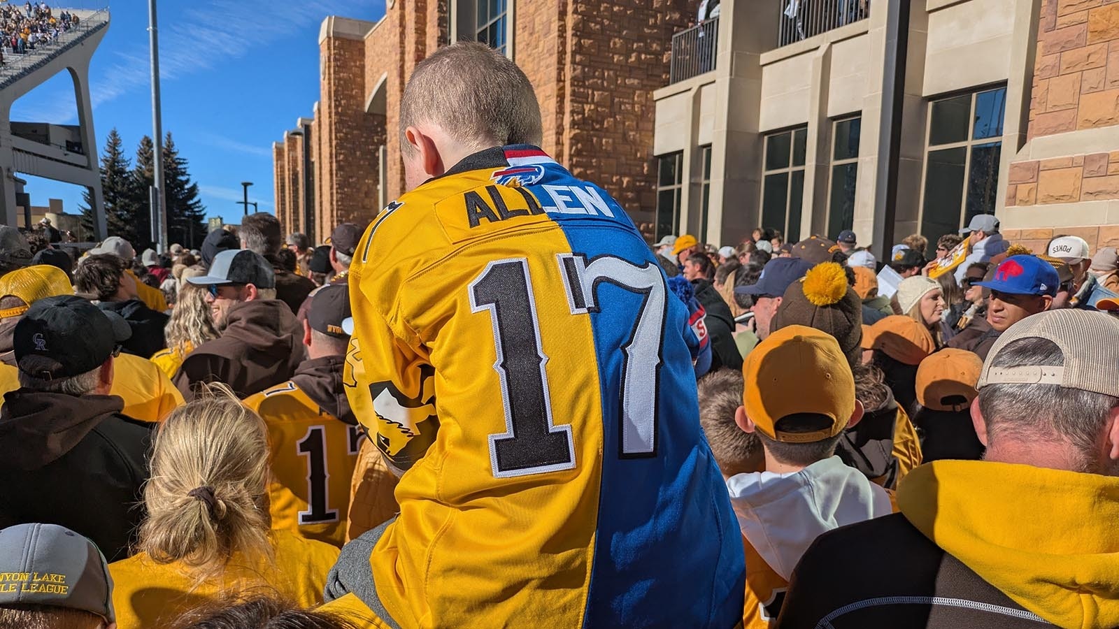 There was an extra buzz in the air before kickoff of Saturday's last home football game of the season, which featured the retirement of Josh Allen's No. 17 jersey at halftime, along with Allen returning to War Memorial Stadium for the first time since he was drafted into the NFL in 2018.