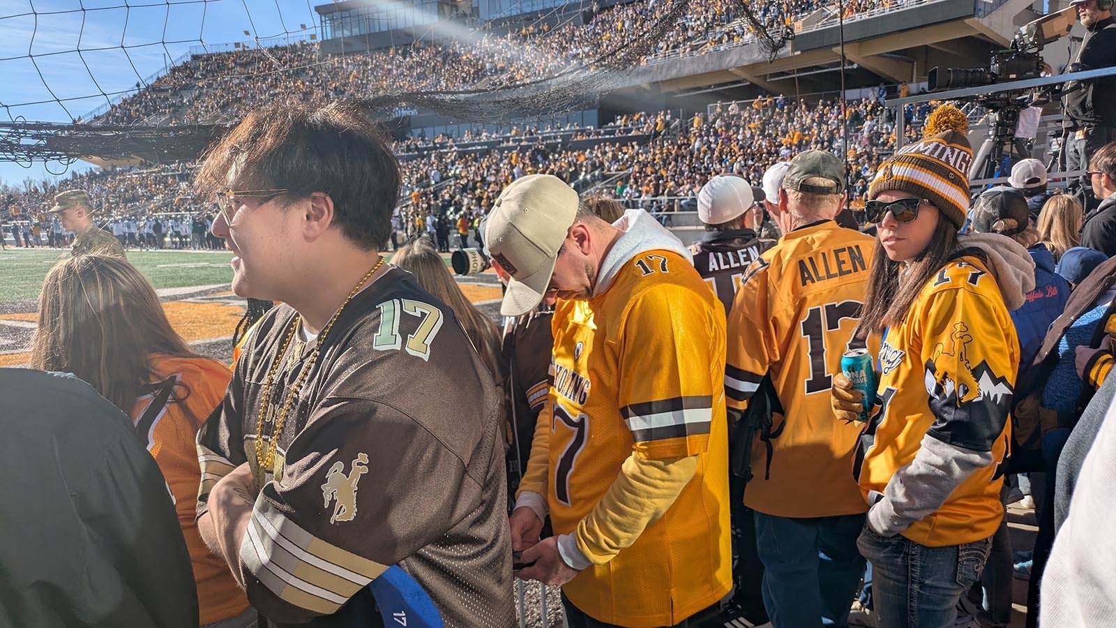 There was an extra buzz in the air before kickoff of Saturday's last home football game of the season, which featured the retirement of Josh Allen's No. 17 jersey at halftime, along with Allen returning to War Memorial Stadium for the first time since he was drafted into the NFL in 2018.