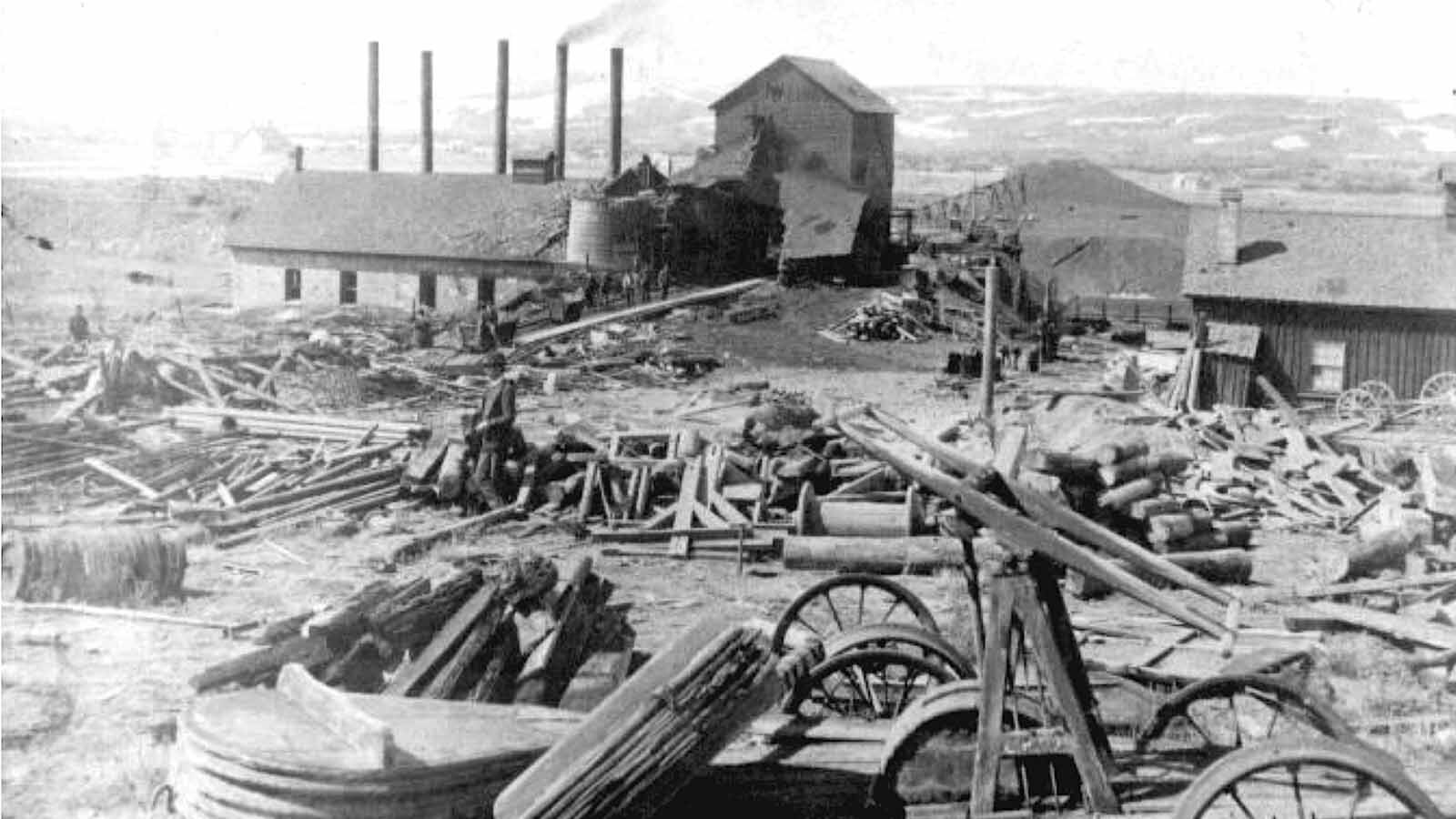 The Red Canyon Mine site after the explosion on March 20, 1895.