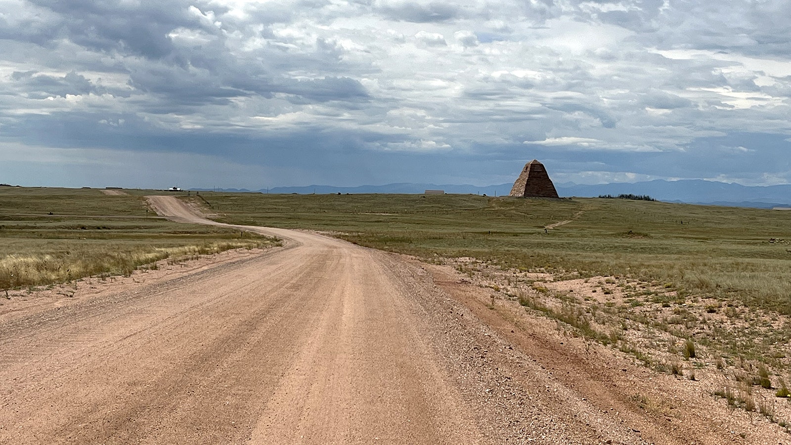 Approaching the Ames Monument in southern Wyoming.