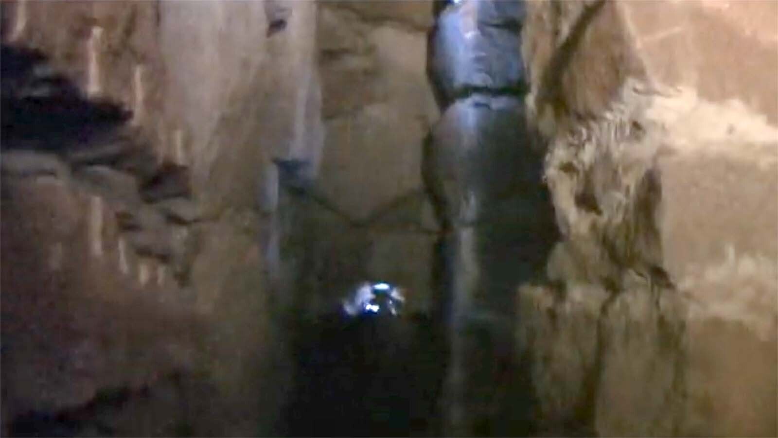 The tunnels inside the Ames Monument are crude and narrow, about 6 feet high.