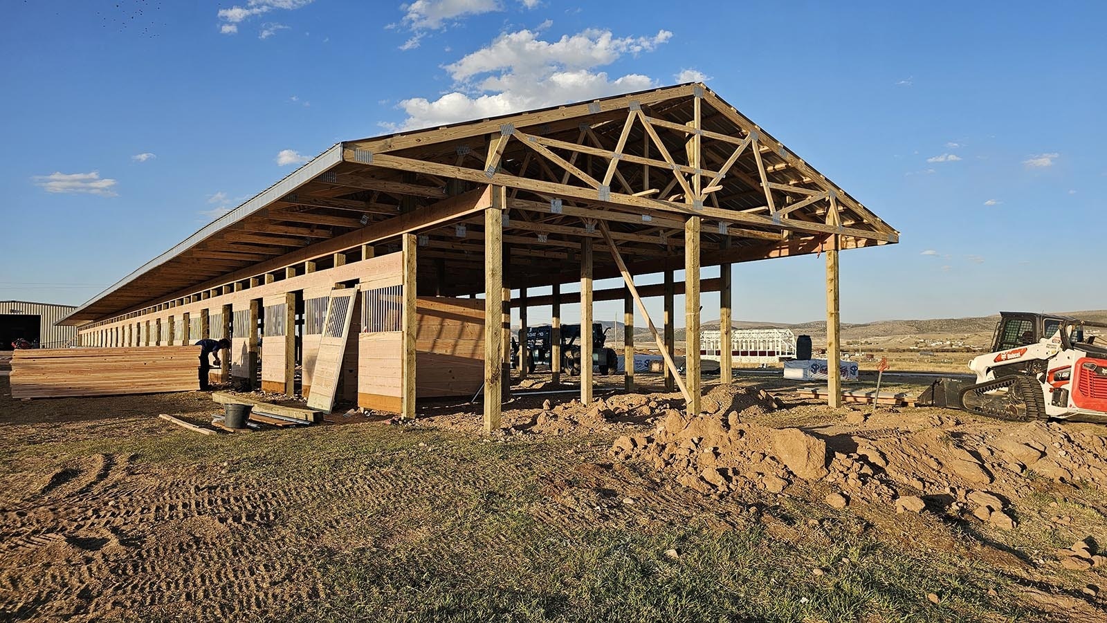 Day 4 of horse barn-stables raising.