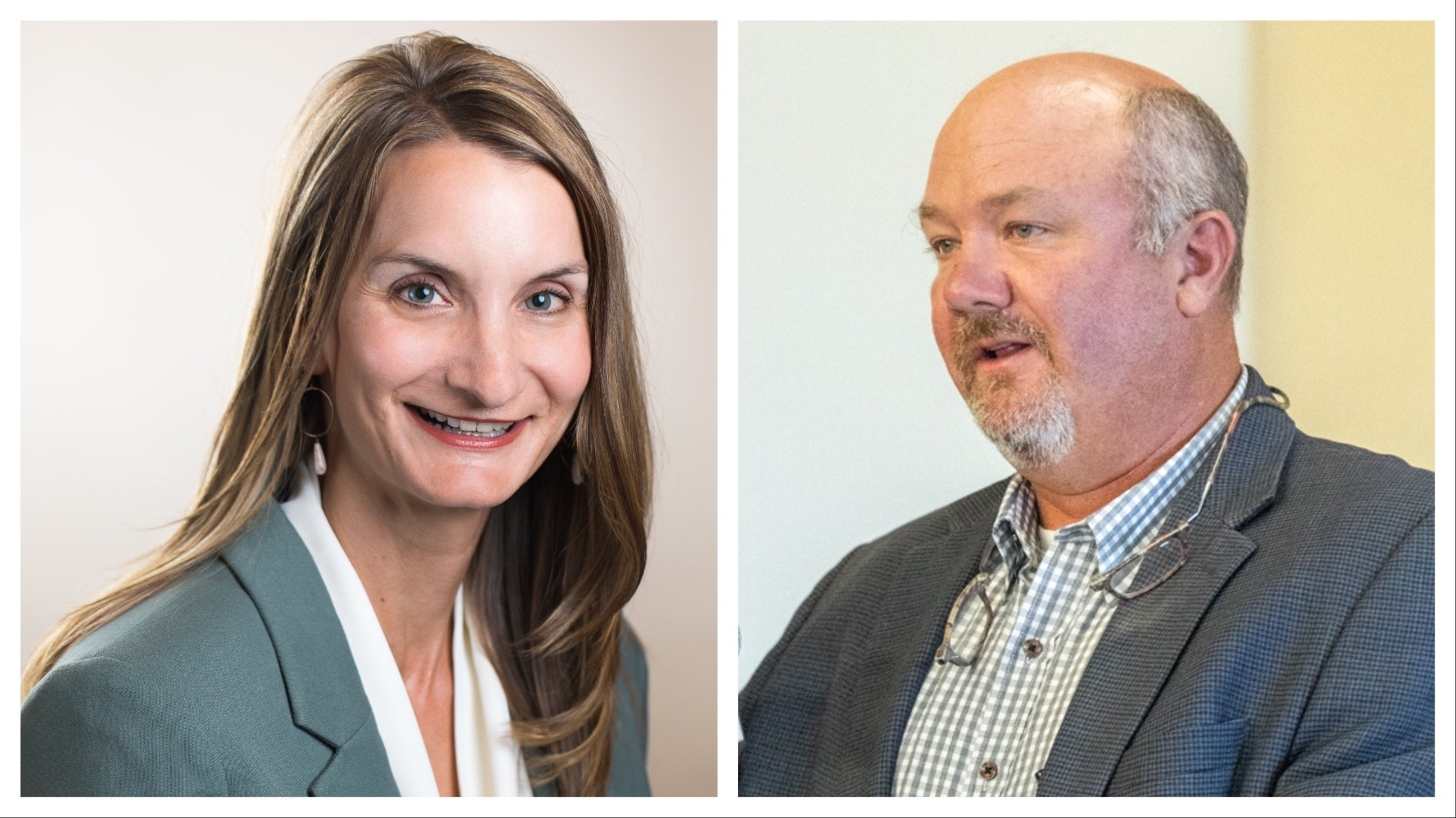 Angi Bruce, left, and Brian Nesvik.