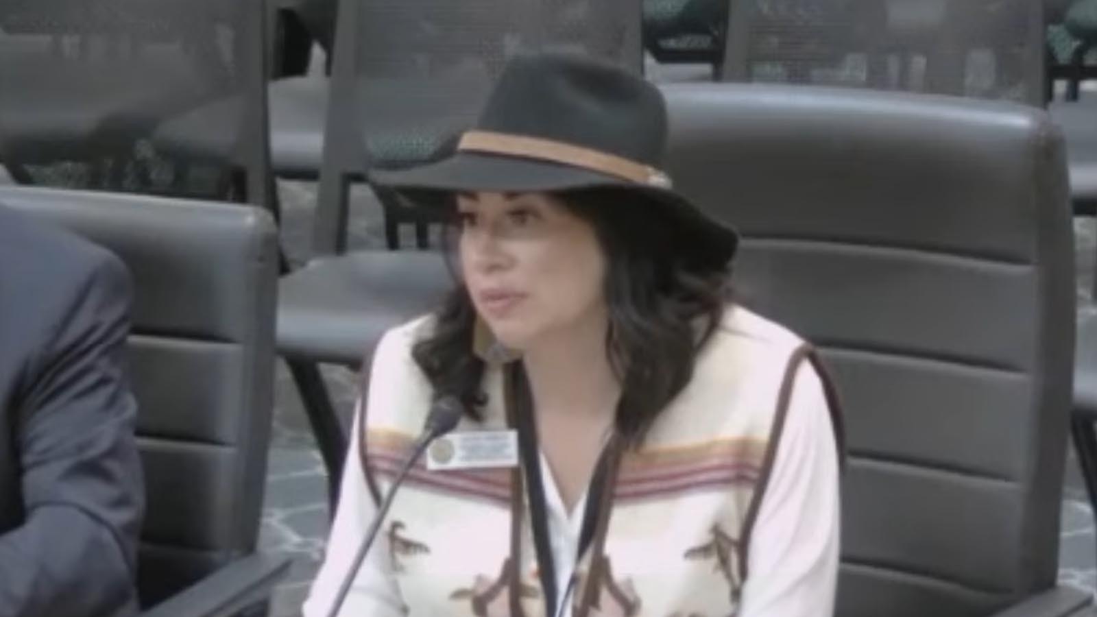 Anita Roman, tribal liaison for the Northern Arapaho Tribe under Gov. Mark Gordon’s office, shared her anecdotal experience of knowing seven women and one male in her life who have been murdered.