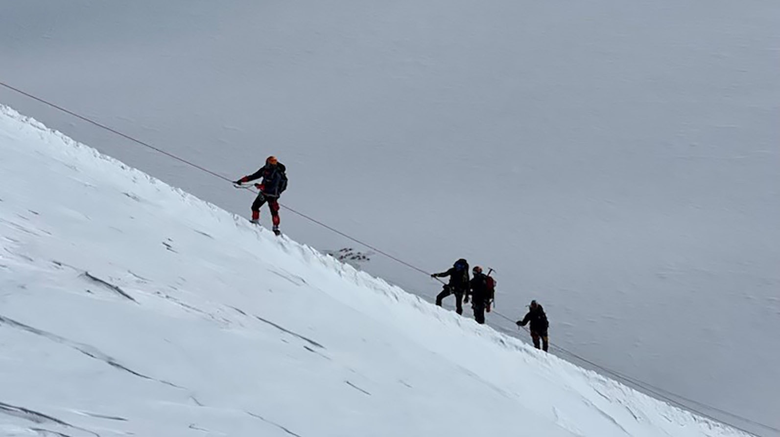 Members of Dr. Joe McGinley’s team on the ascent of Mount Vinson.