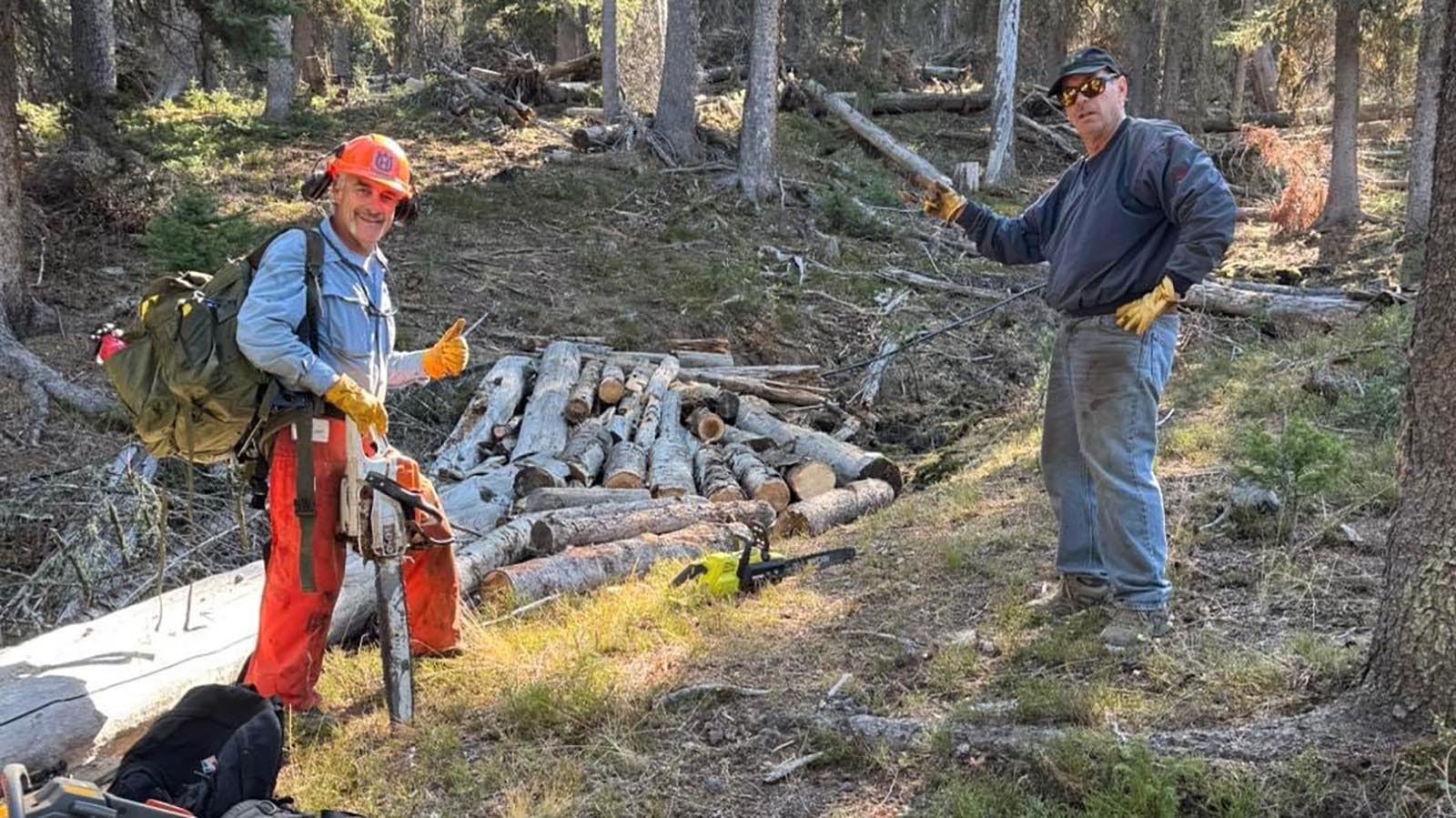 Work crews have worked a total of eight days on the mountain clearing and trimming back trees and bushes at the Antelope Butte Ski Resort in the Bighorn Mountains of Wyoming. They were comprised of both staff and volunteers.