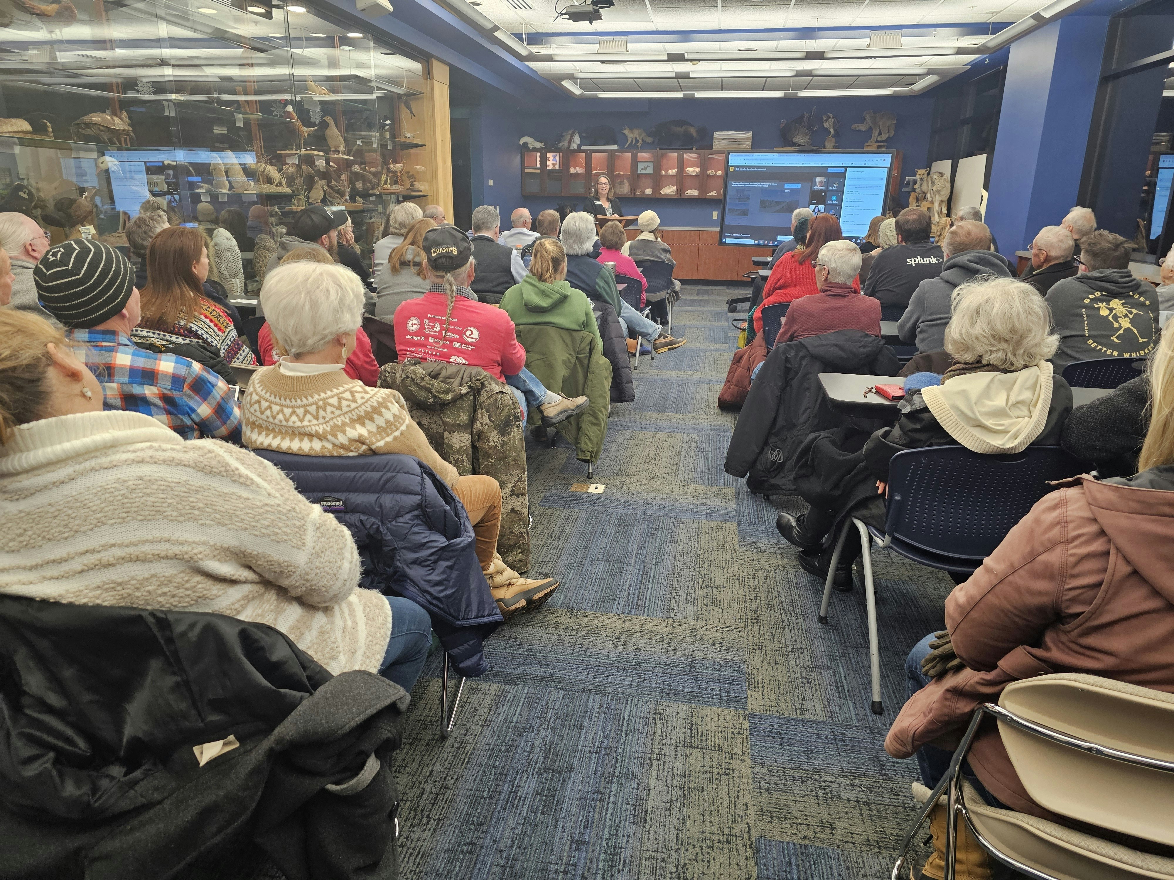 A crowd of about 60-80 people turned out to the Wyoming State Museum on Tuesday night to listen to a presentation on making the Arboretum a State Historic Site ahead of committee deliberations on Wednesday.