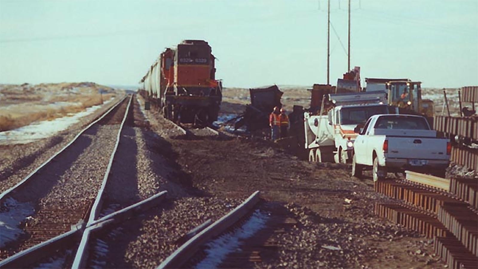 The crash caused damage to several pieces of rail that had to be replaced.