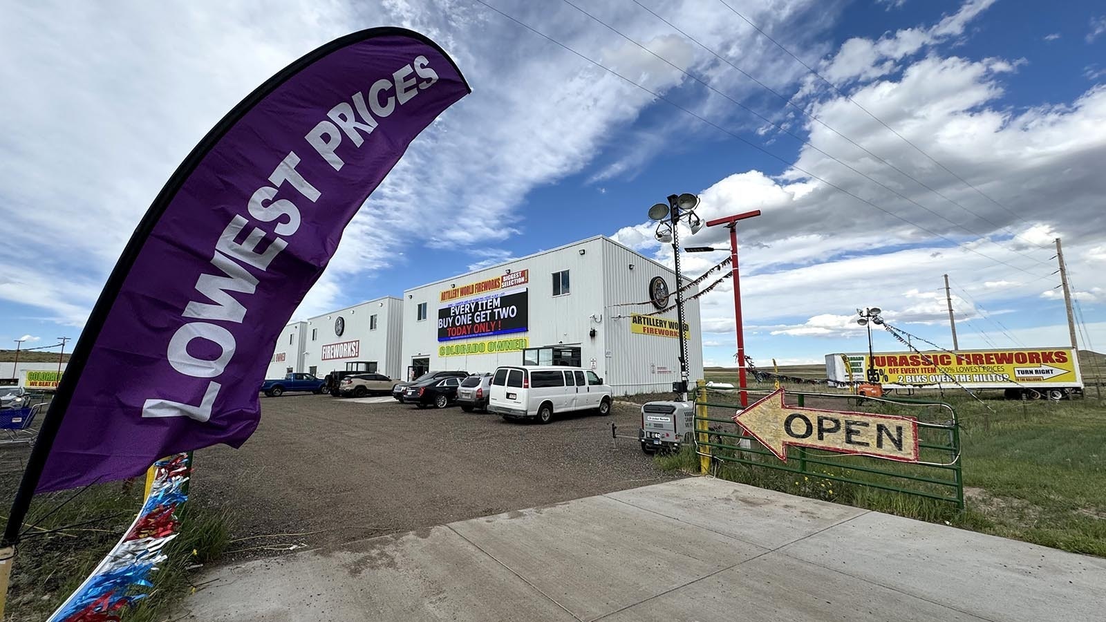 Artillery World is one of at least a half dozen fireworks warehouses off Interstate 25 just across the Colorado border.