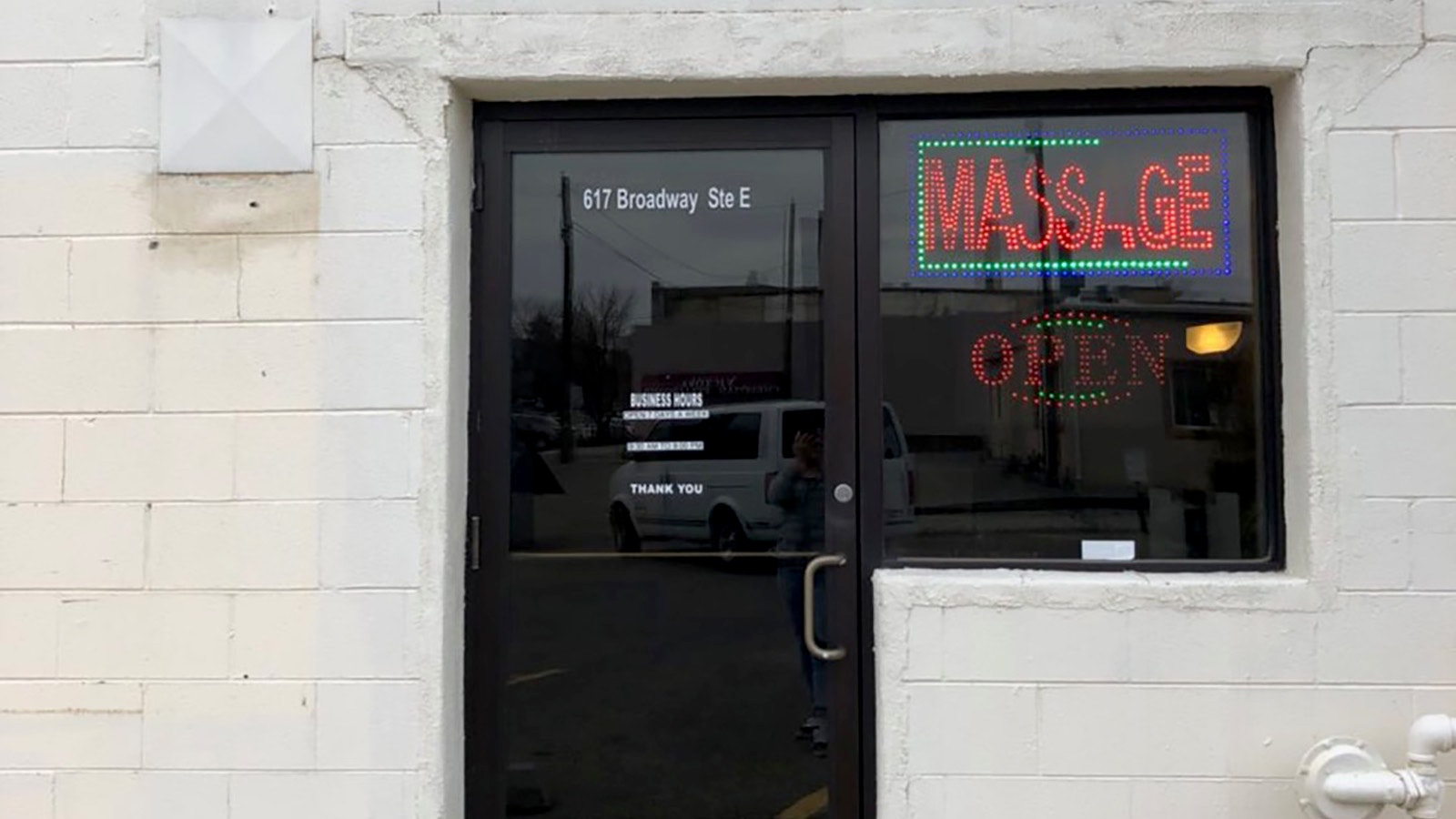 Asian Massage at 617 Broadway St. in Rock Springs was raided Tuesday after a months-long investigation into suspicions of sex trafficking.
