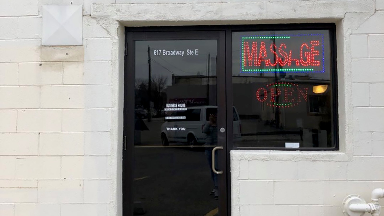 Asian Massage at 617 Broadway St. in Rock Springs was raided Tuesday after a months-long investigation into suspicions of sex trafficking.