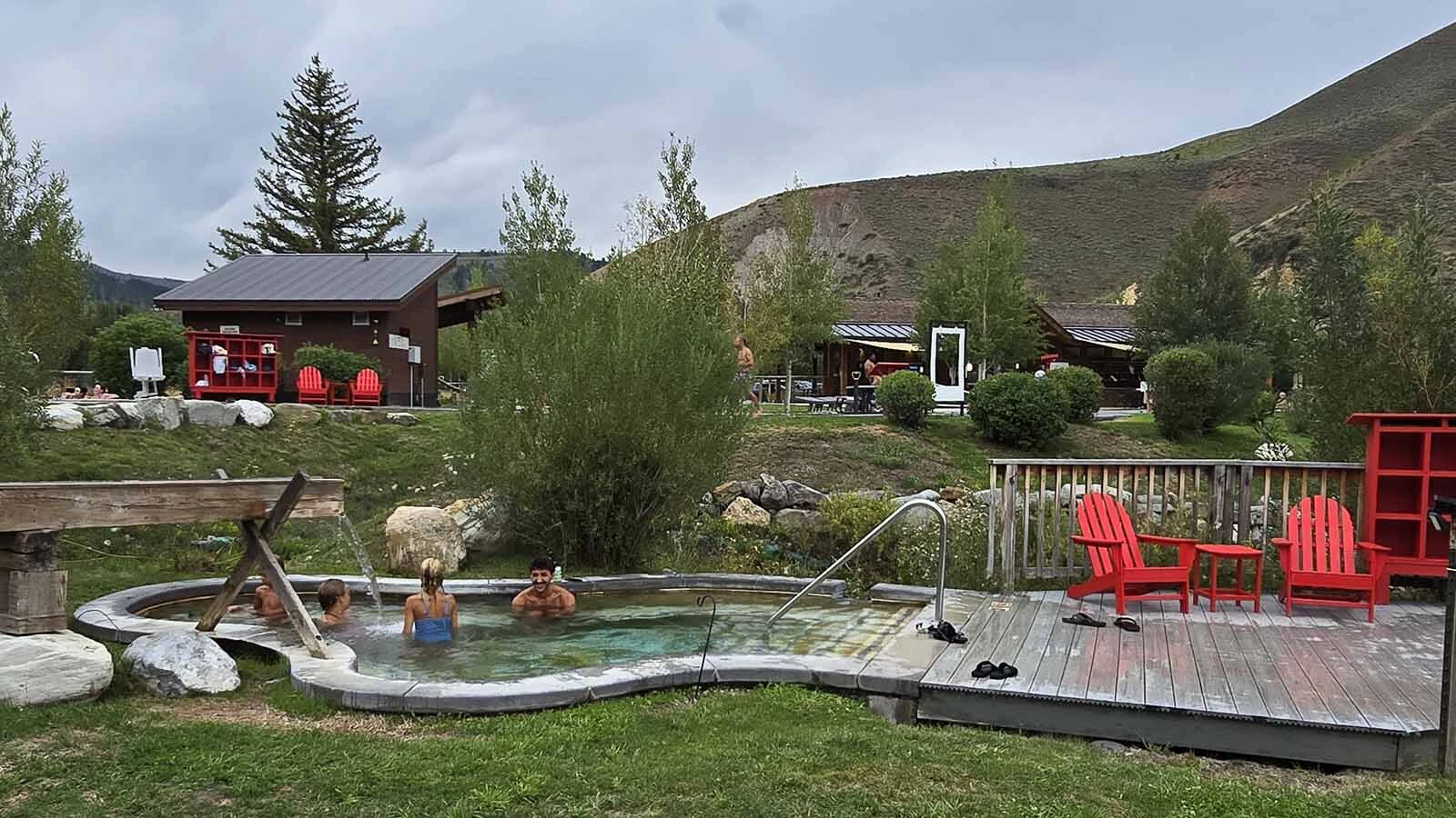 One of six hot springs pools for soaking at Astoria Hot Springs Park in Jackson Hole.
