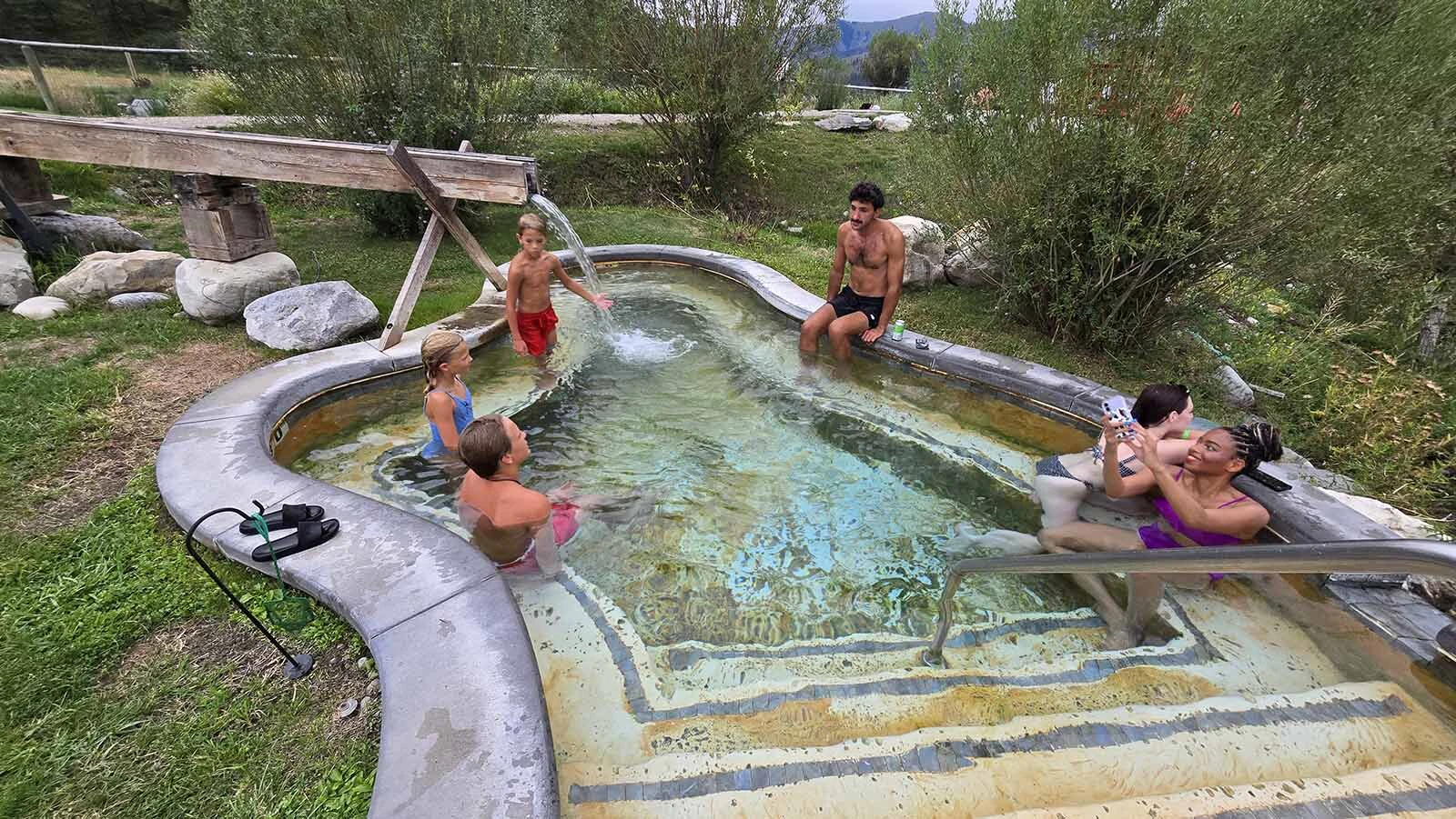 One of six hot springs pools for soaking at Astoria Hot Springs Park in Jackson Hole.