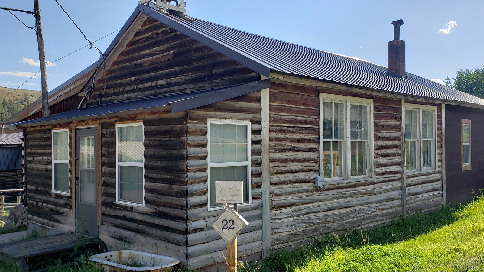 After Atlantic Citys second school house slid down a hill, it was dismantled and placed at its present location. School continued until the 1950s when the town's population plummeted.