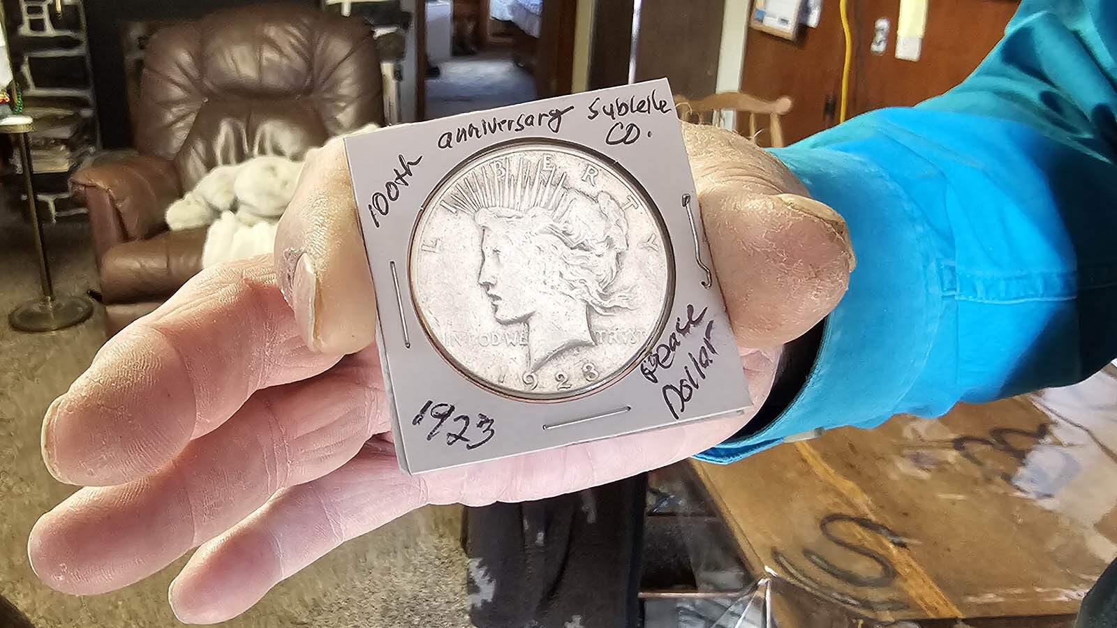 For the 100th anniversary of Sublette County, Stephens gave away 1923 peace silver dollars all year to people he knew or met.