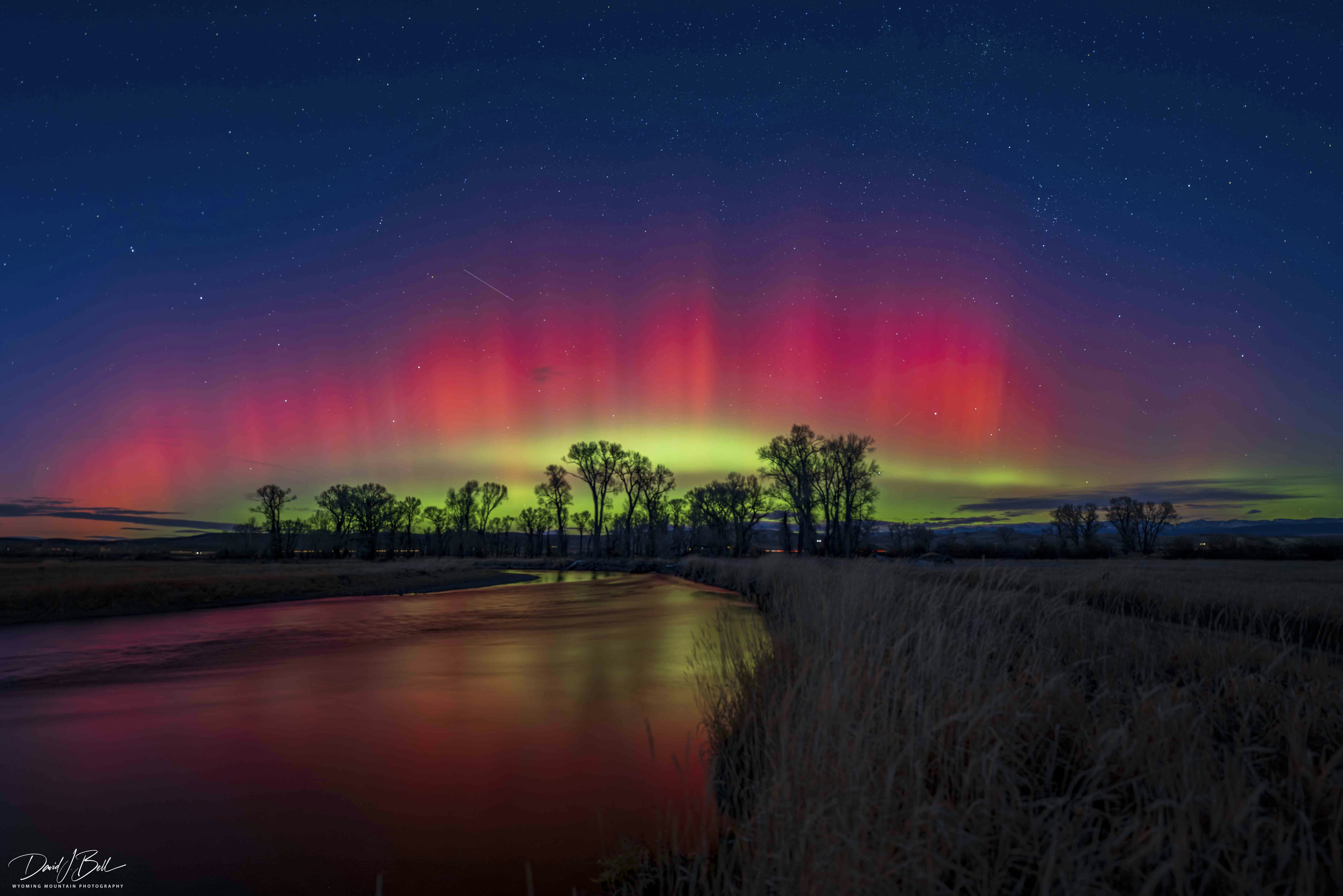A night of intensely colorful auroras put on a show over Wyoming and much of the Northern Hemisphere Tuesday night. They were so powerful that even photographers with decades of experience capturing auroras say they were the “best ever” seen in Wyoming.