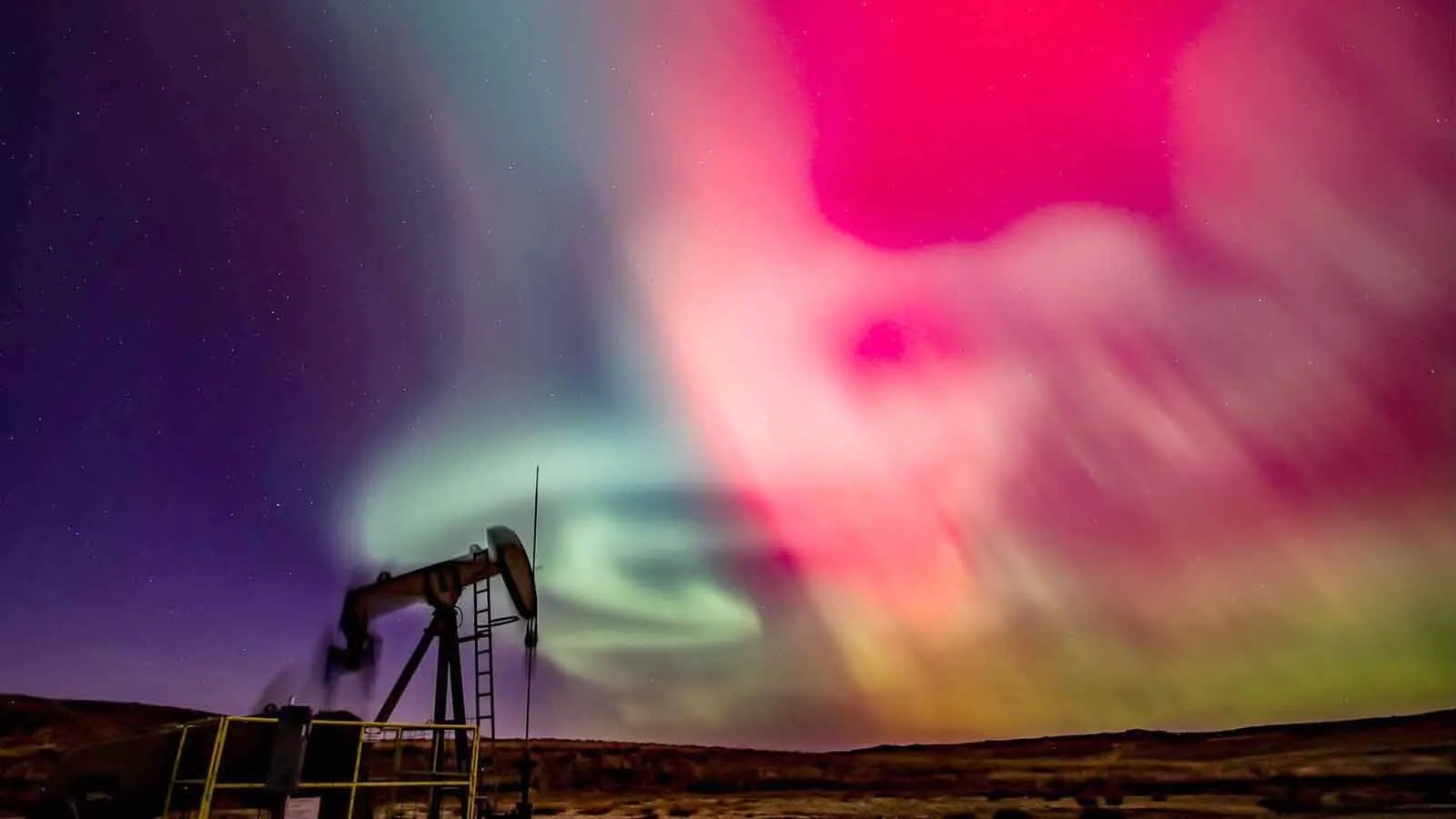 An aurora over Casper on Nov. 11, 2025.