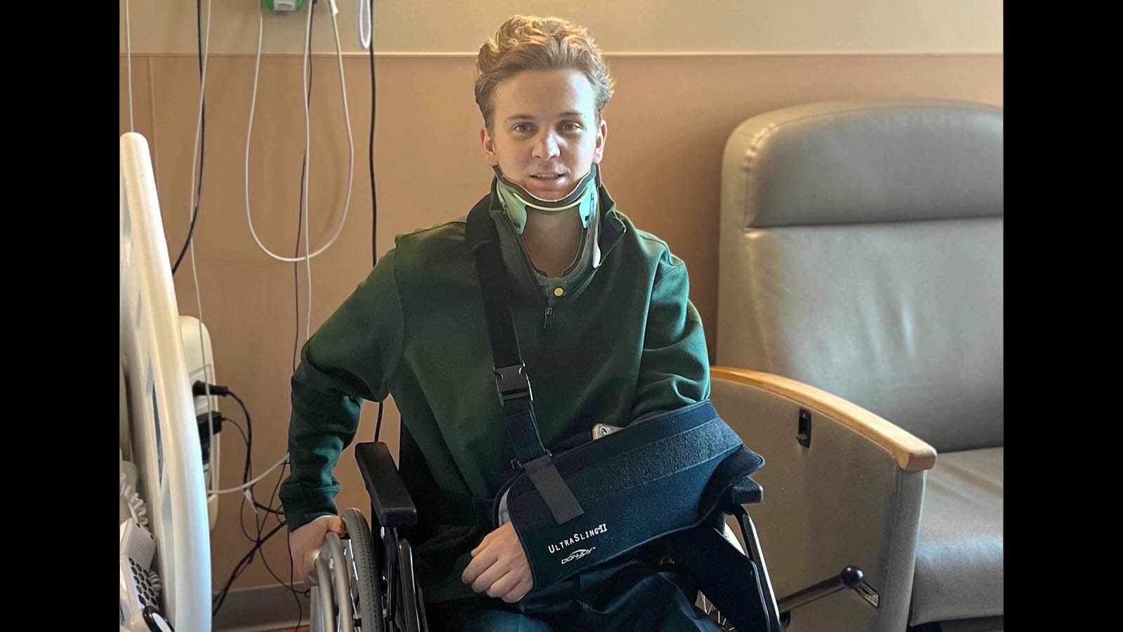 Austin Broderson, a Casper College rodeo rider and native of Canada, was released from a Denver hospital Thursday less than two weeks after being involved in a horrific wreck on a bareback ride at the National Western Stock Show.