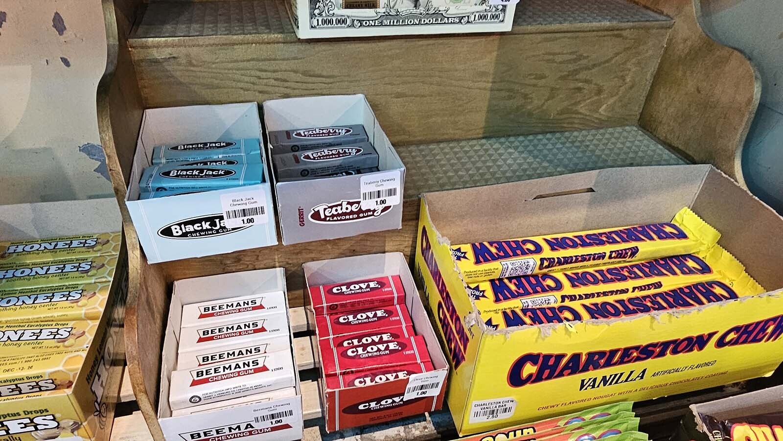 She companies still make vintage candies, to the surprise and delight of the Fronter Auto Museum's guests.