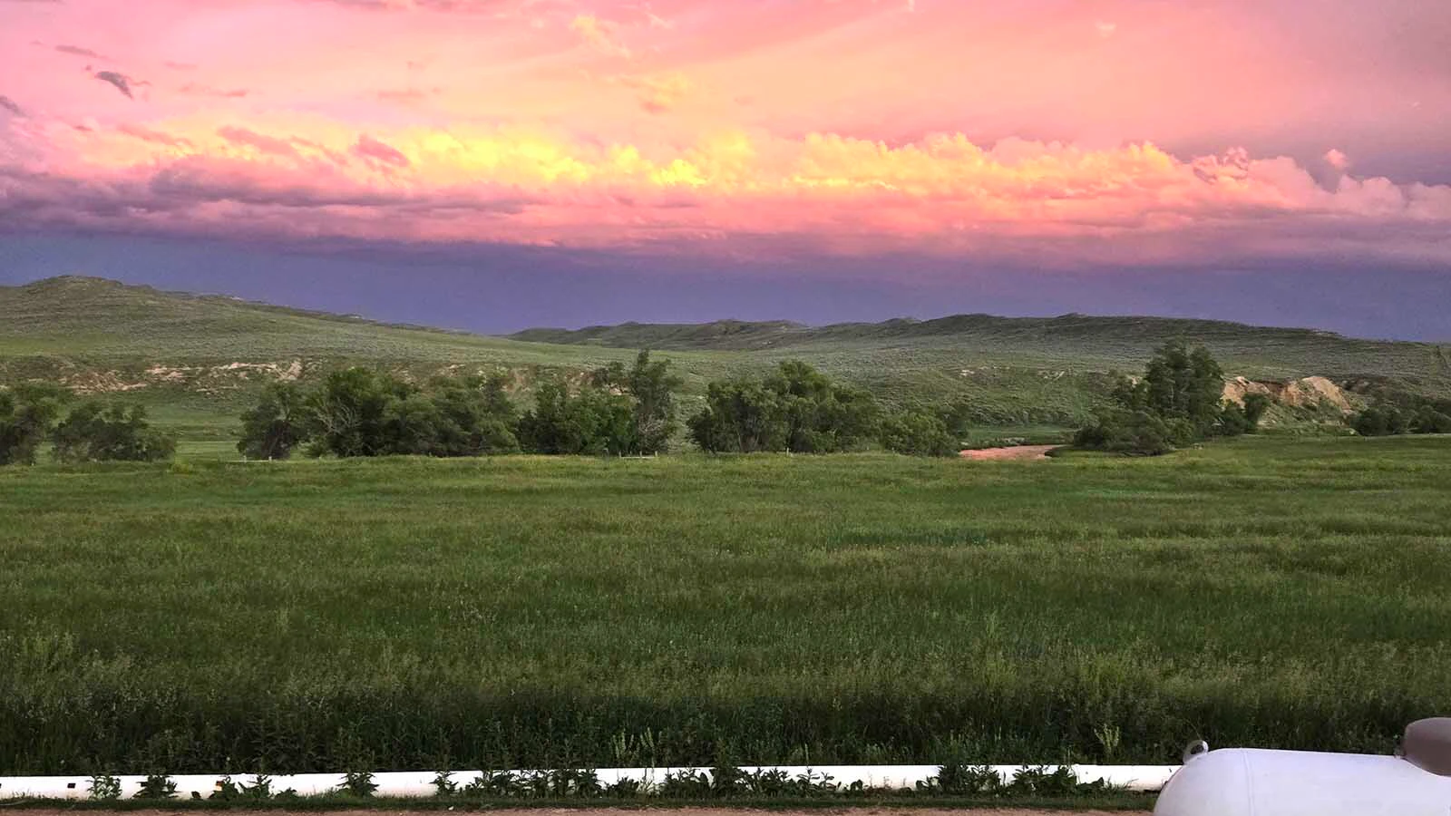 Sunset at the Auzqui Ranch.