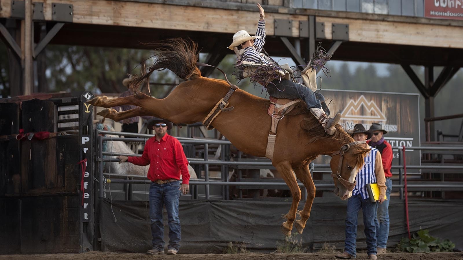 Montana bareback rider Azreal "Bad Azz" Lara, 16, won the Junior World Finals Barback Riding Championships in 2023 and is back in Las Vegas this week to defend his title.