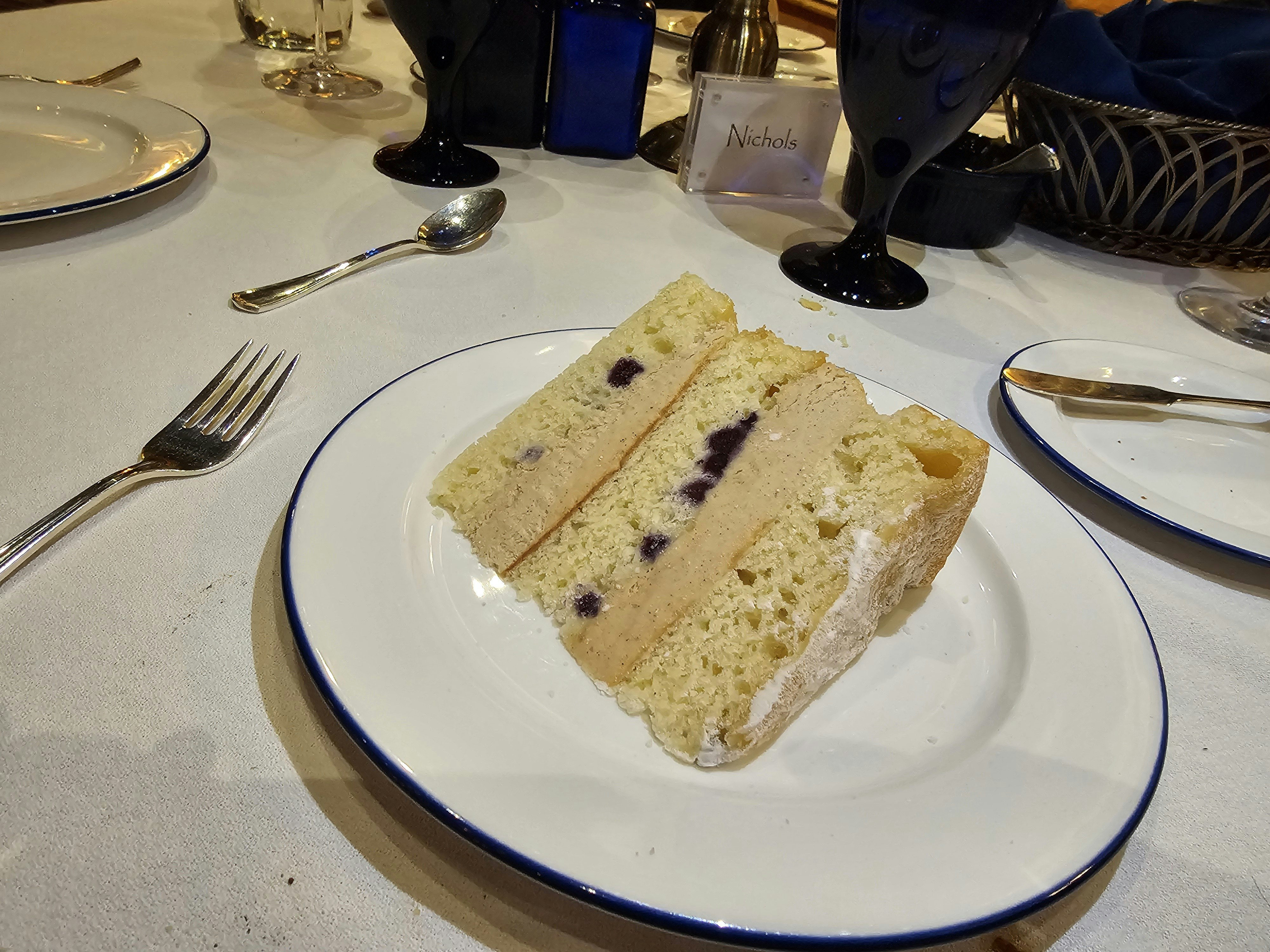 A blueberry pancake cake. Yes, it was delicious.