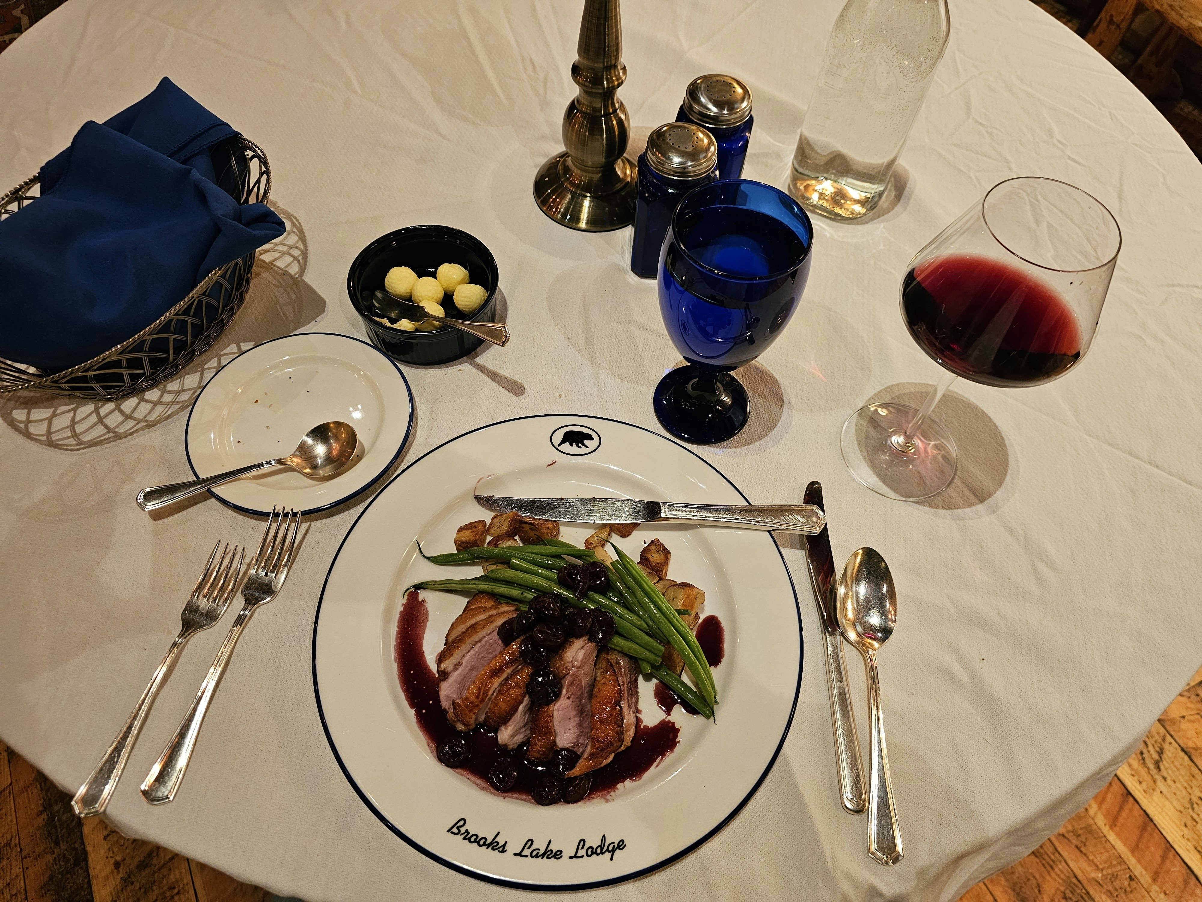 The duck has become chef Whitney Hall's favorite dish to make for Brooks Lake Lodge guests. It is absolutely delicious.