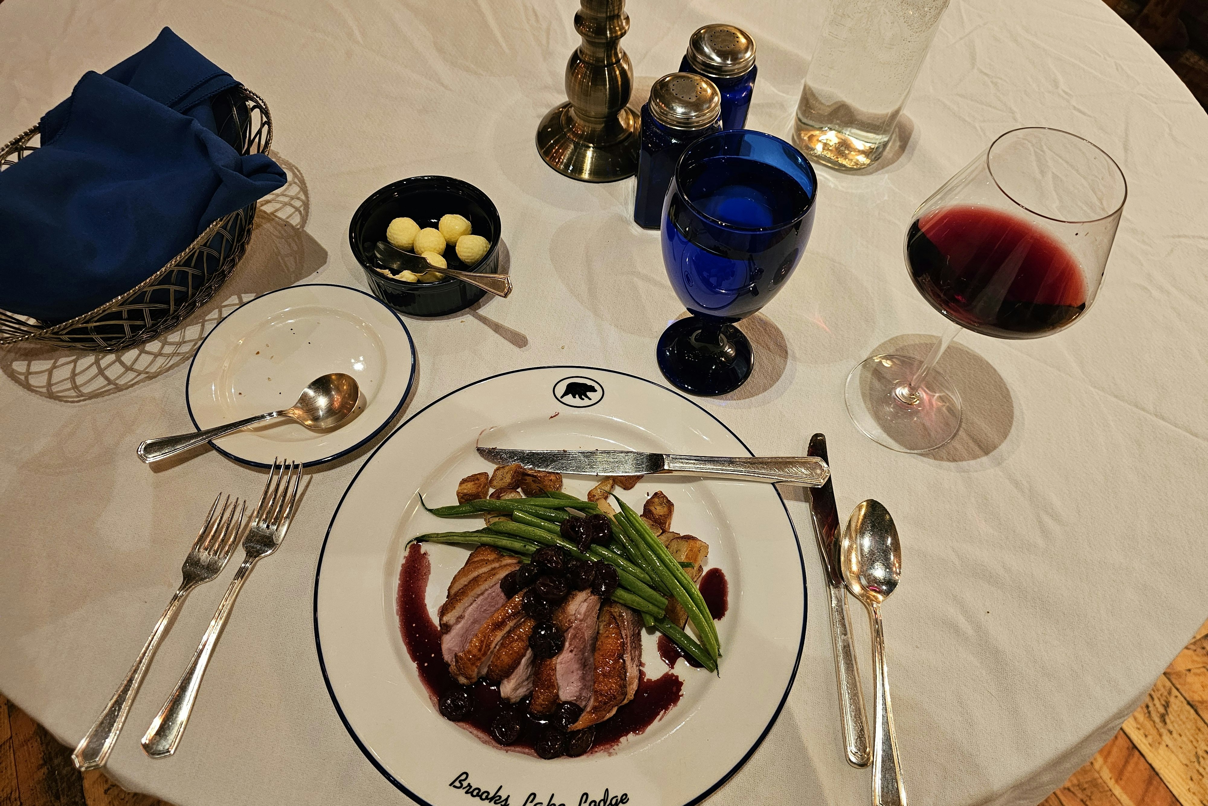 The duck has become chef Whitney Hall's favorite dish to make for Brooks Lake Lodge guests. It is absolutely delicious.
