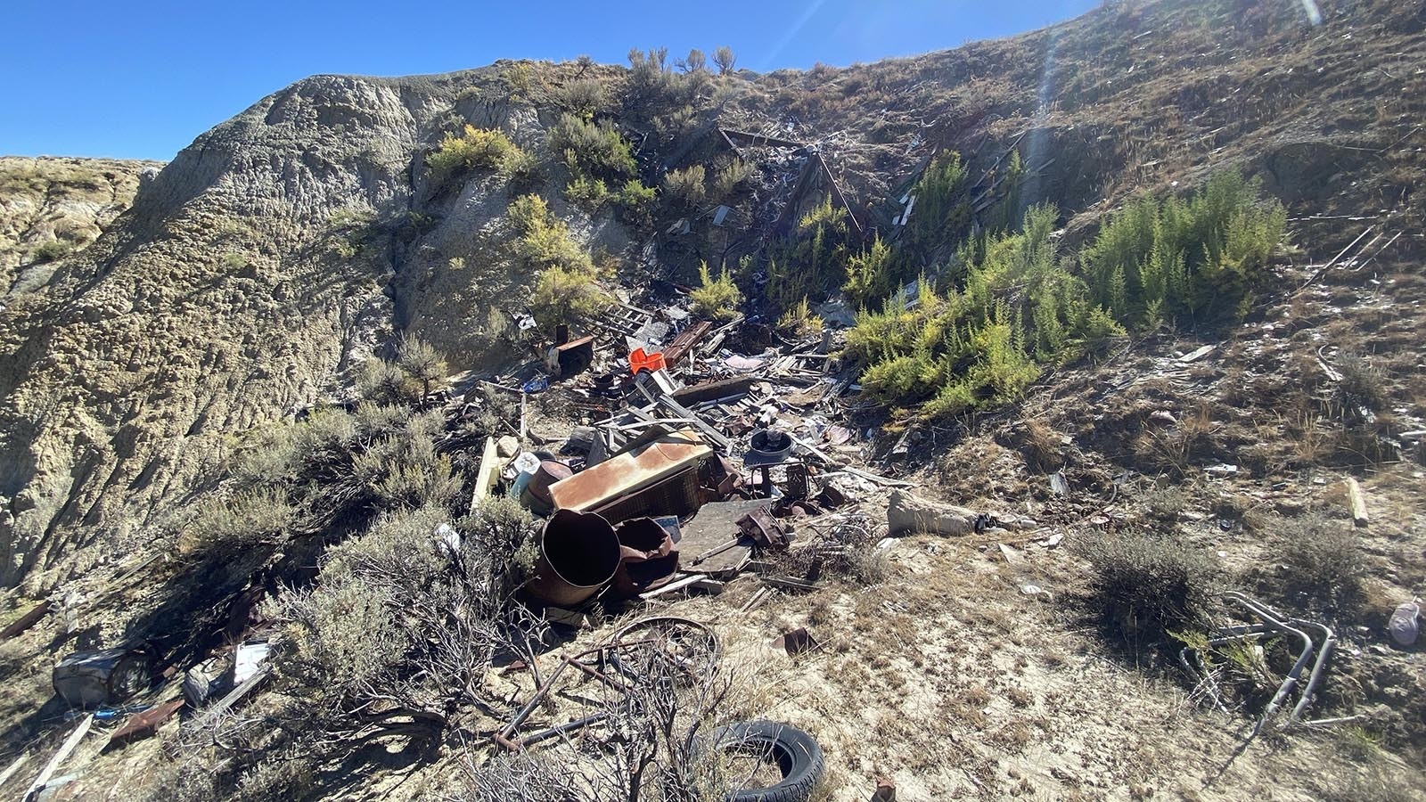 Wyoming’s most remote spaces have become sites of illegal dumping, everything from jet fuel and burned rubber to copper wiring and appliances, cars and boats. It’s costing taxpayers thousands of dollars to clean up.