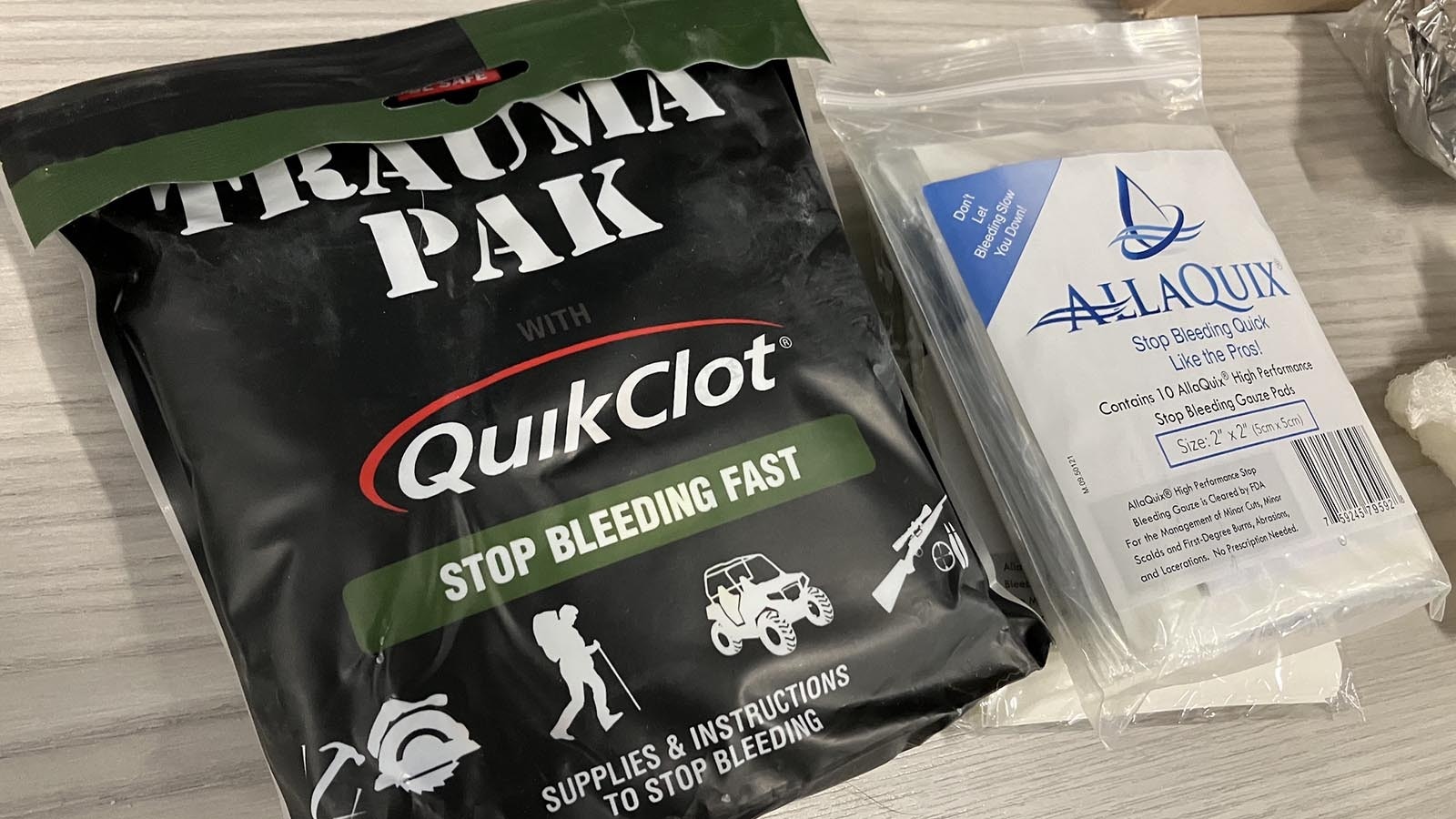 Examples of supplies for first-aid kits, as well as the ability to purchase some supplies, were made available at the Backcountry Medicine class.