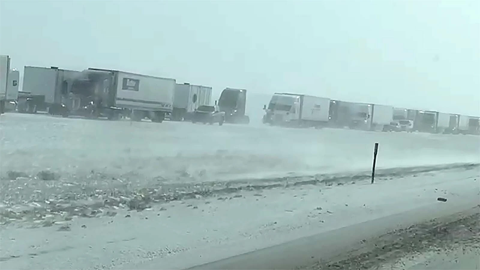 Snow was reported across Wyoming on Friday, sending several semitrucks sliding off I-80, partially or completely closing several highways. It also brought several inches of much-needed moisture for the state’s snowpack.