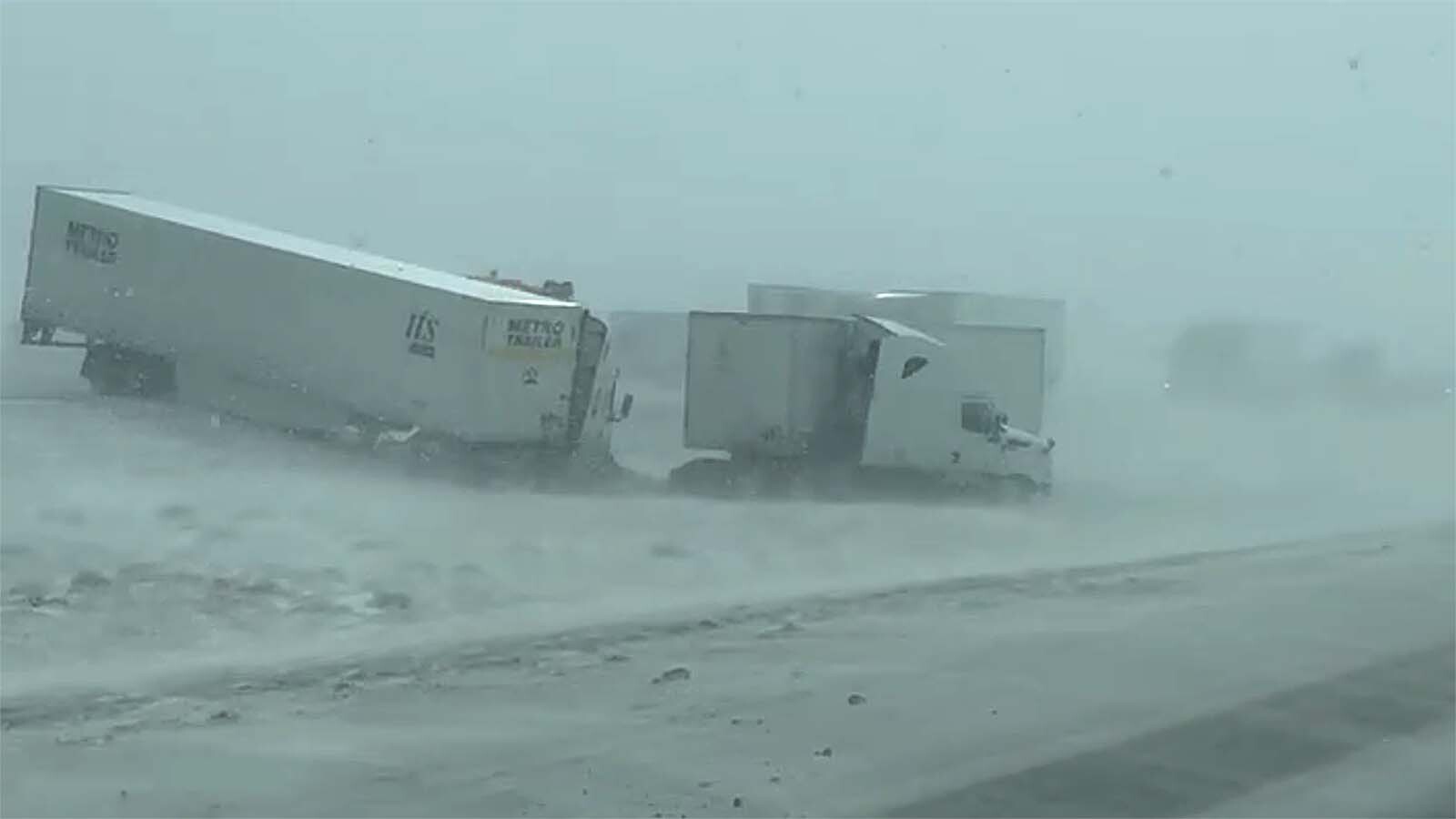 Snow was reported across Wyoming on Friday, sending several semitrucks sliding off I-80, partially or completely closing several highways. It also brought several inches of much-needed moisture for the state’s snowpack.