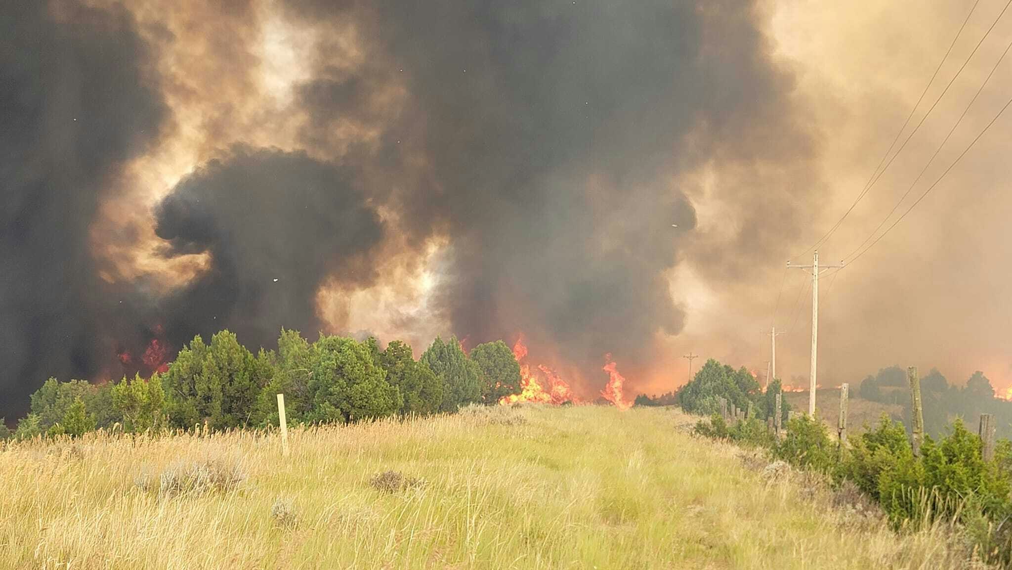 The Badger fire in northern Wyoming near the Montana border has burned more than 8,000 acres and is 100% contained.