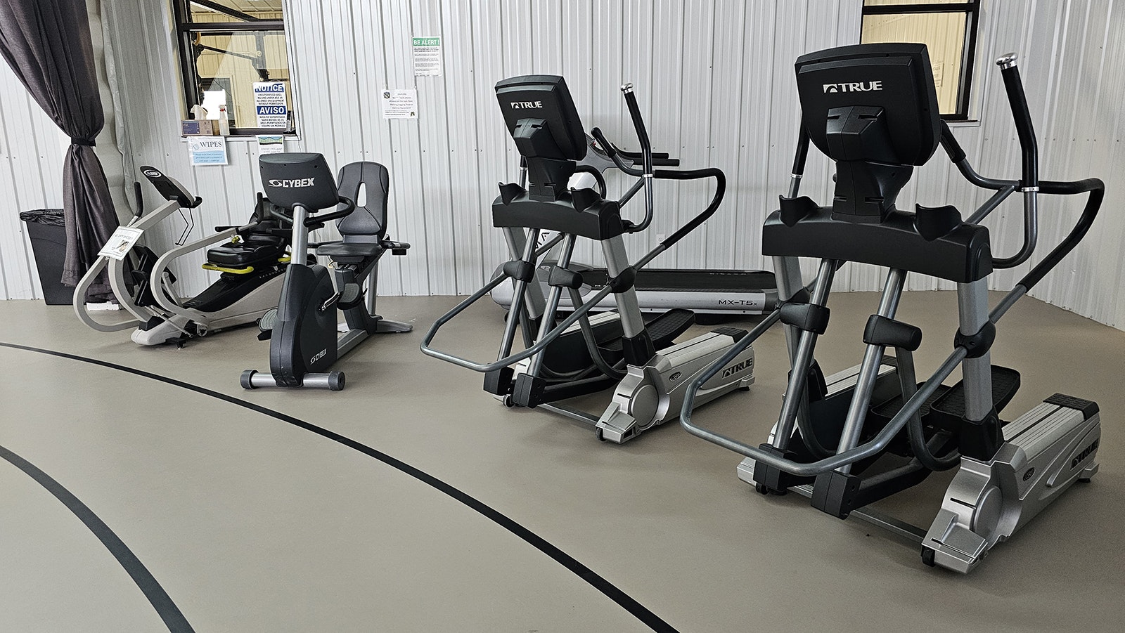 Ellipticals and other exercise equipment at Valley Community Center.