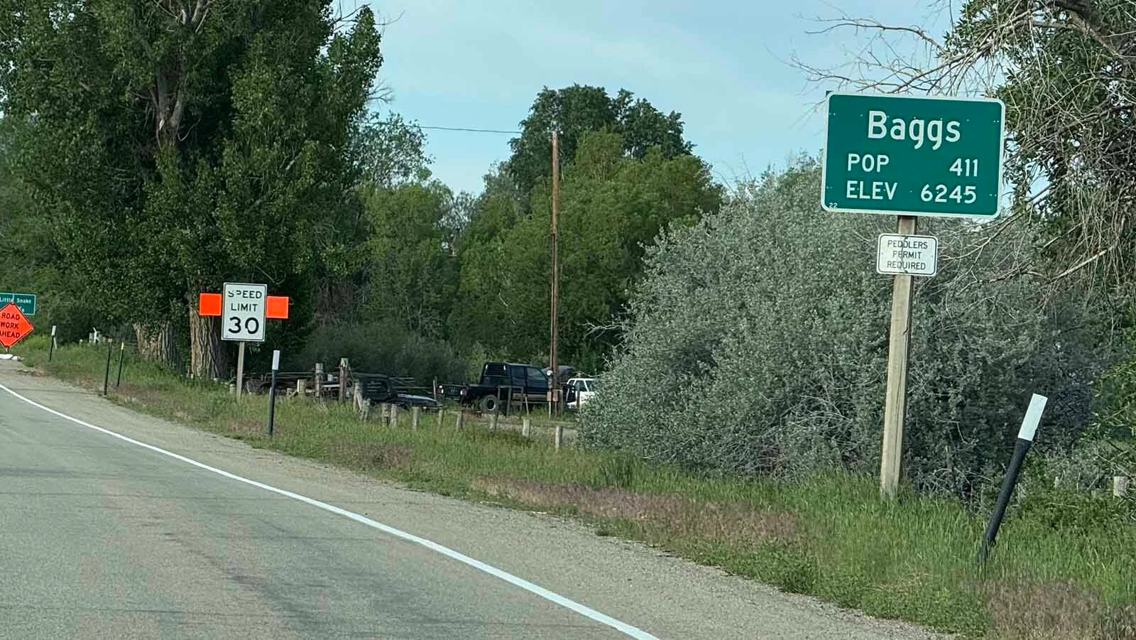 Baggs green sign 2