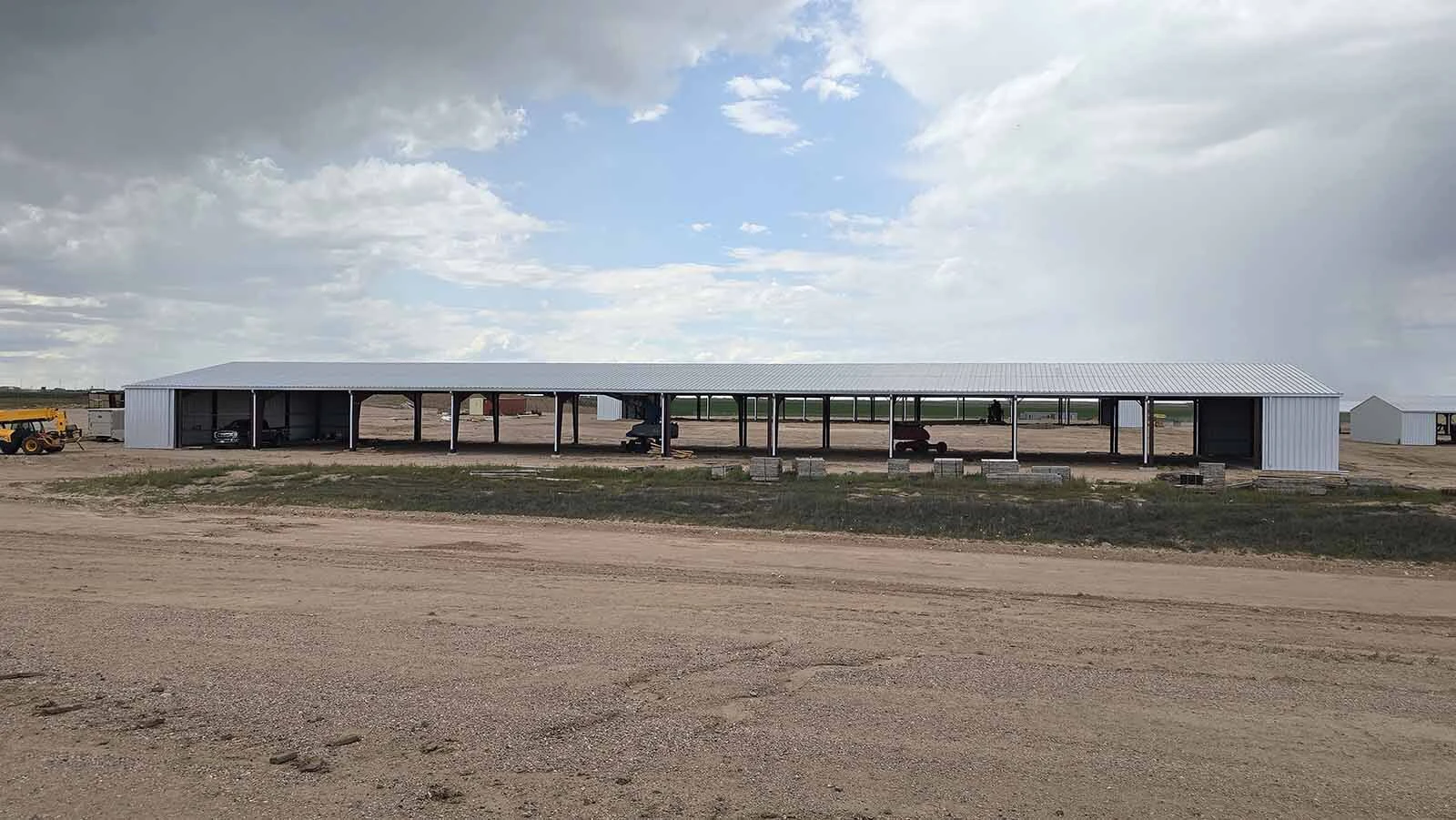 Work continues on the inside of this barn, to prepare it to receive horse stalls before Sept. 1.