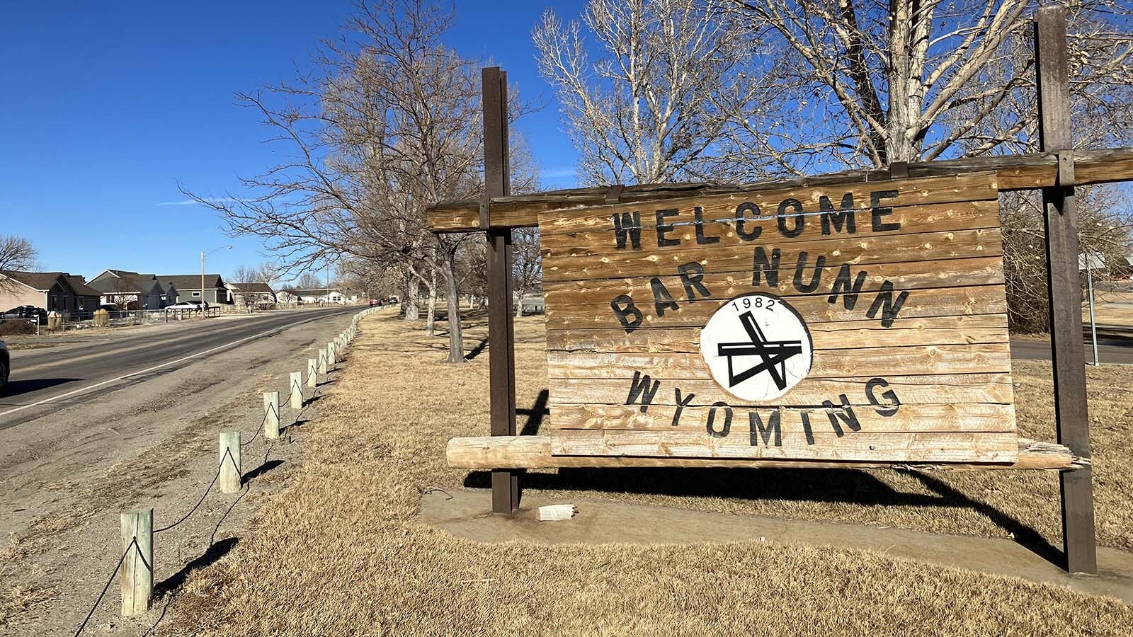 The entrance to Barr Nunn carries the logo that depicts the former Wardwell Field airport it's built on.