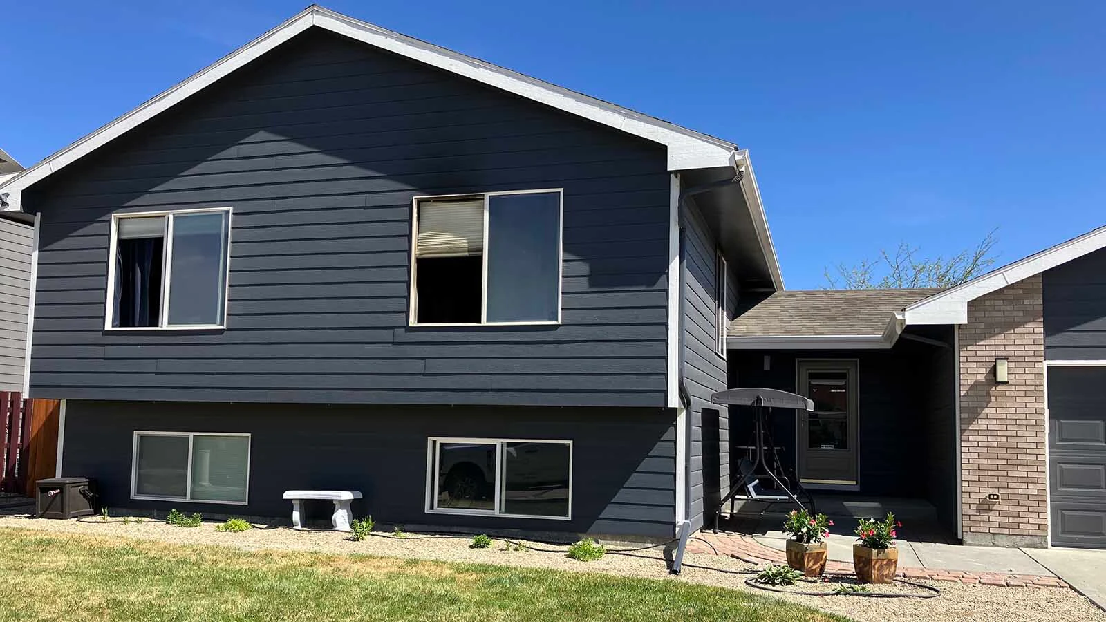 Damage to the home in the 1900 block of Mandan Trail in Bar Nunn was contained mainly to its interior on the upper level.