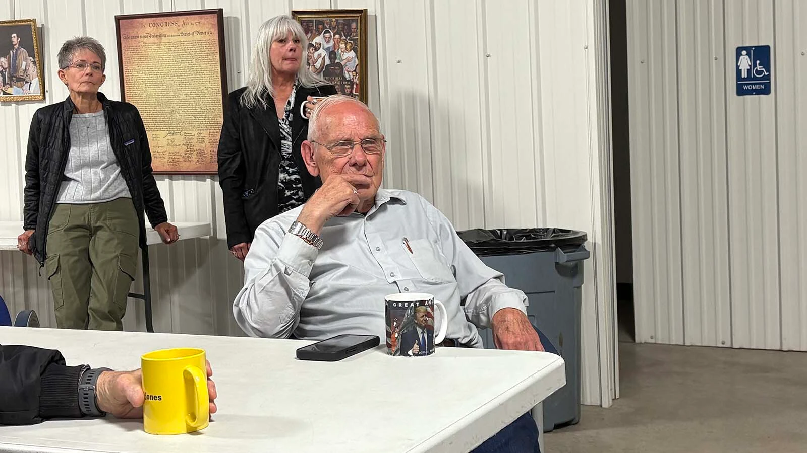 Former Riverton Mayor Ron Warpness hosts the Gentry coffee group weekly at his Chandelle Events Center west of Riverton. The group has been a top spot for politicos for years.