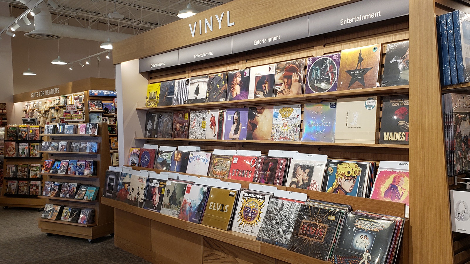 There's even a section of vinyl records for collectors at the new Cheyenne Barnes & Noble.
