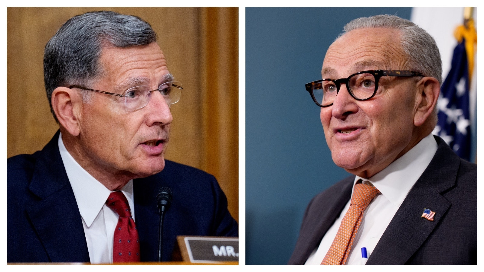 U.S. Sens. John Barrasso, R-Wyoming, left, and Chuck Schumer, D-New York.